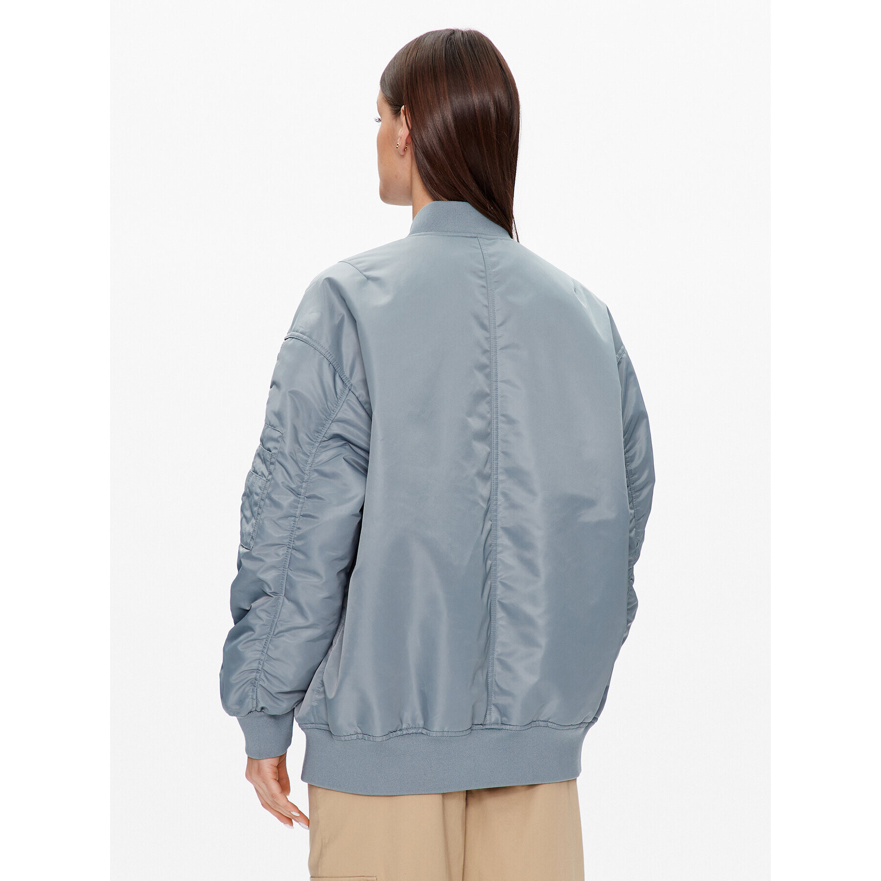 Calvin Klein Jeans Bomber jakna J20J221082 Modra Oversize - Pepit.si