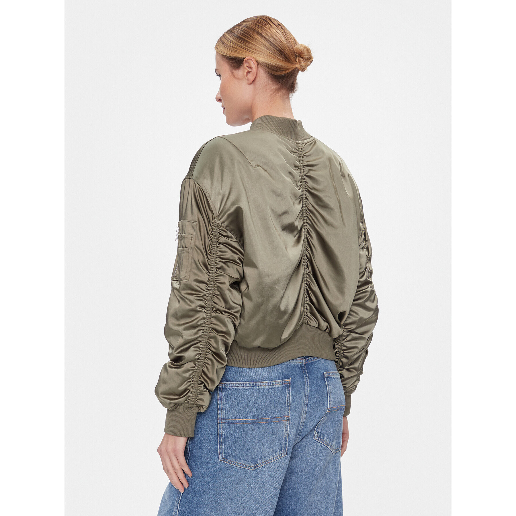 Calvin Klein Jeans Bomber jakna J20J222591 Zelena Regular Fit - Pepit.si