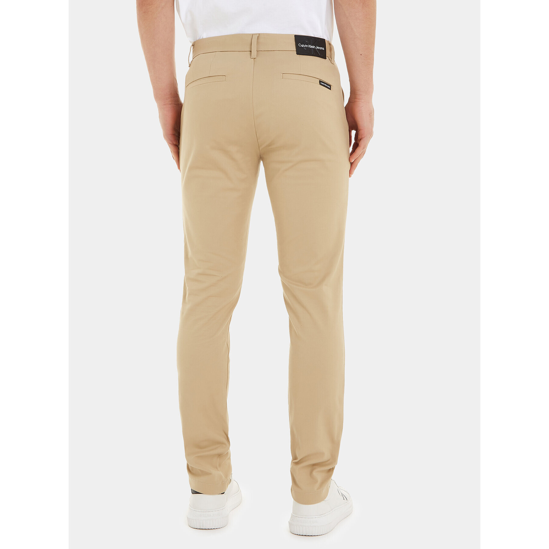 Calvin Klein Jeans Chino hlače J30J317669 Bež Slim Fit - Pepit.si