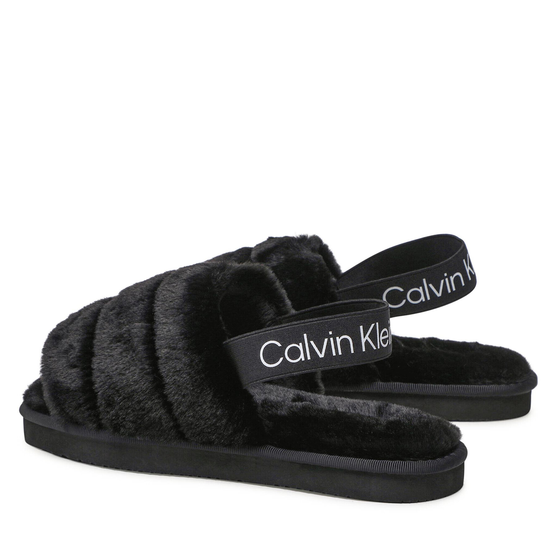 Calvin Klein Jeans Copati Home Slipper Fakefur Elastic YW0YW00751 Črna - Pepit.si