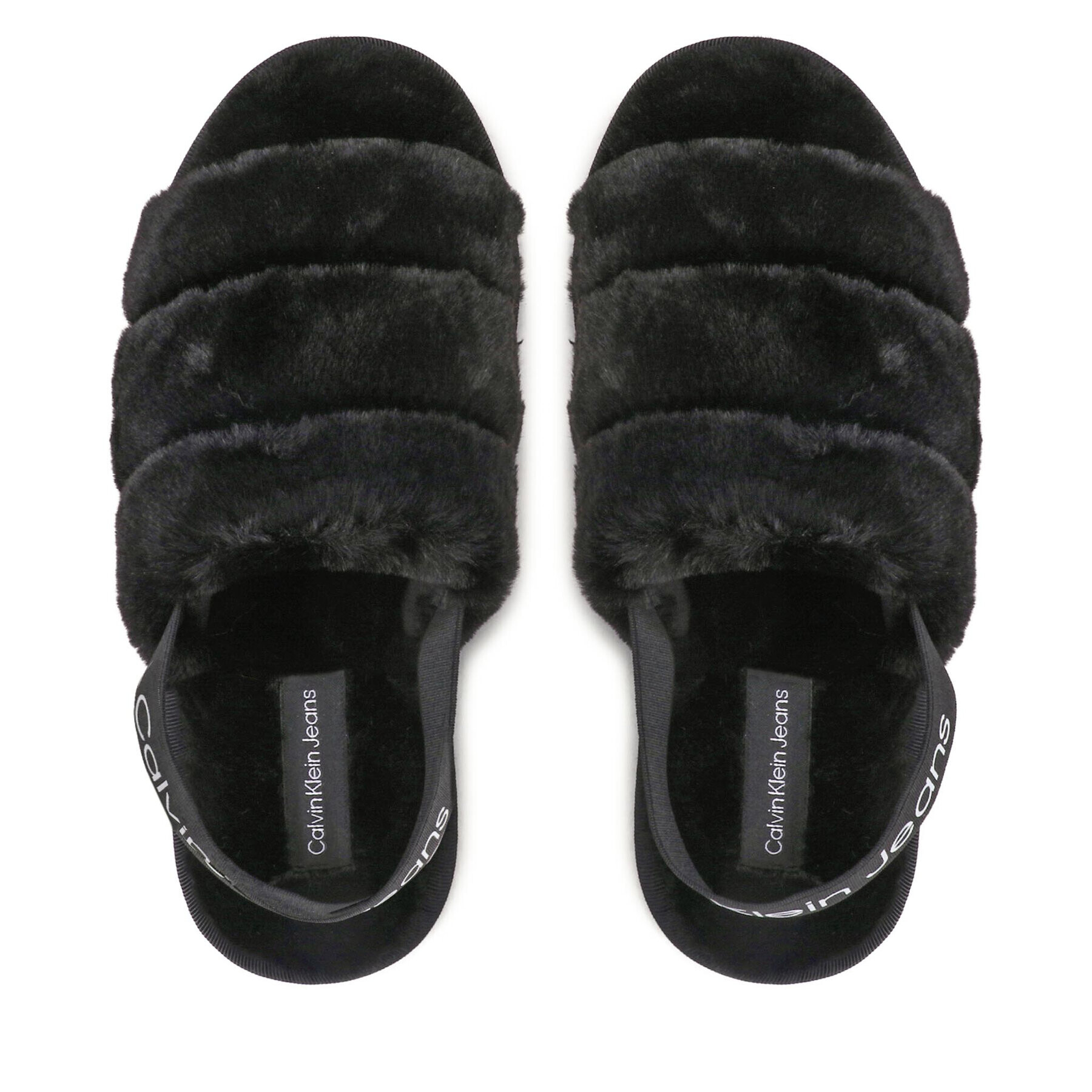 Calvin Klein Jeans Copati Home Slipper Fakefur Elastic YW0YW00751 Črna - Pepit.si