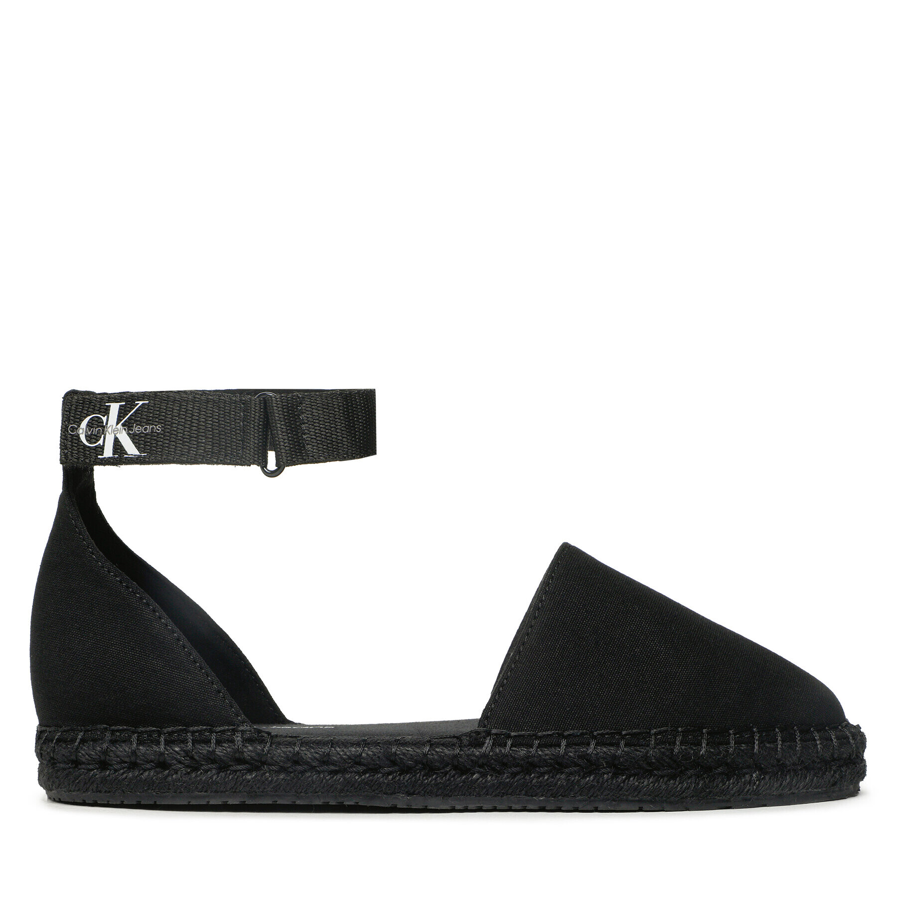 Calvin Klein Jeans Espadrile Ankle Espadrille YW0YW01027 Črna - Pepit.si