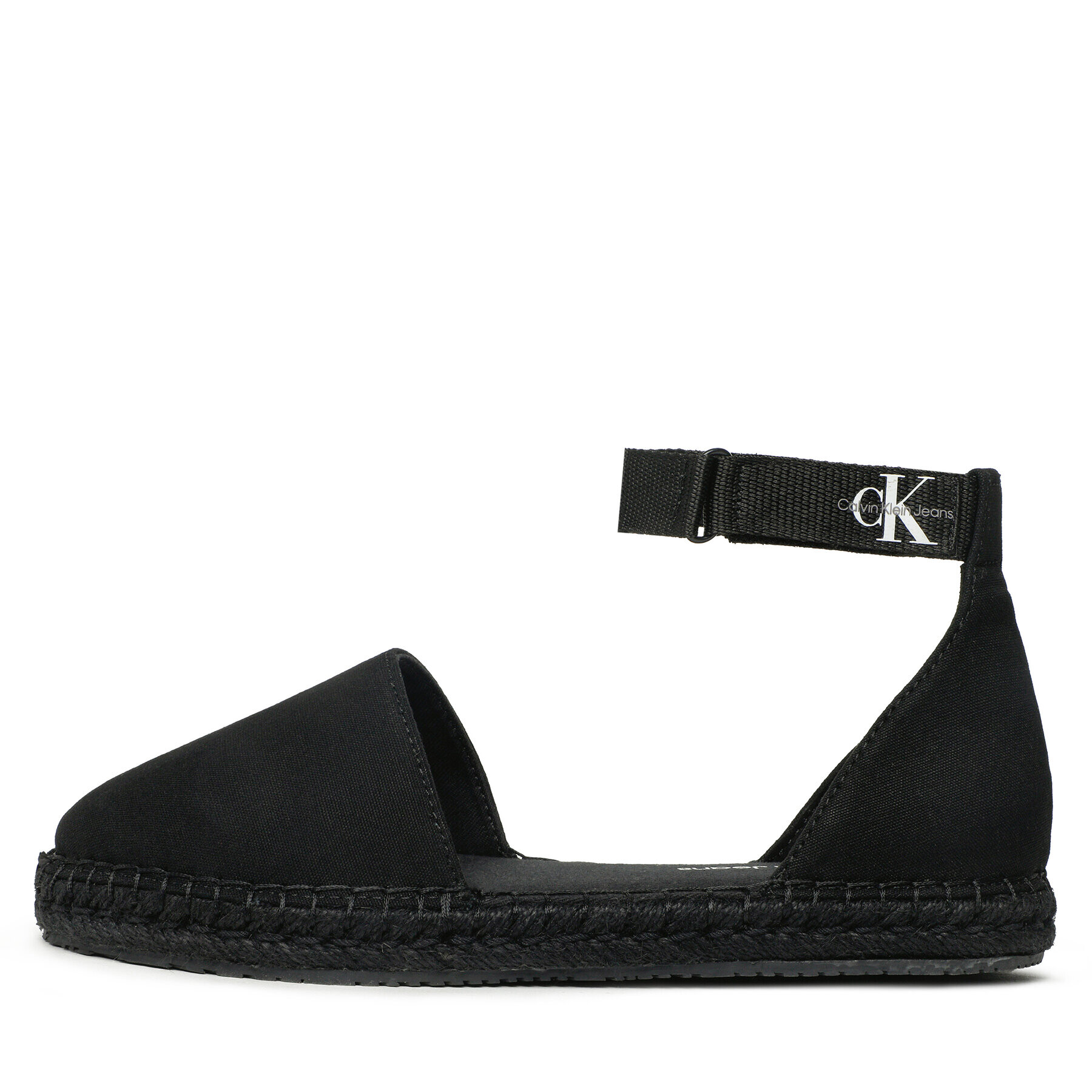 Calvin Klein Jeans Espadrile Ankle Espadrille YW0YW01027 Črna - Pepit.si