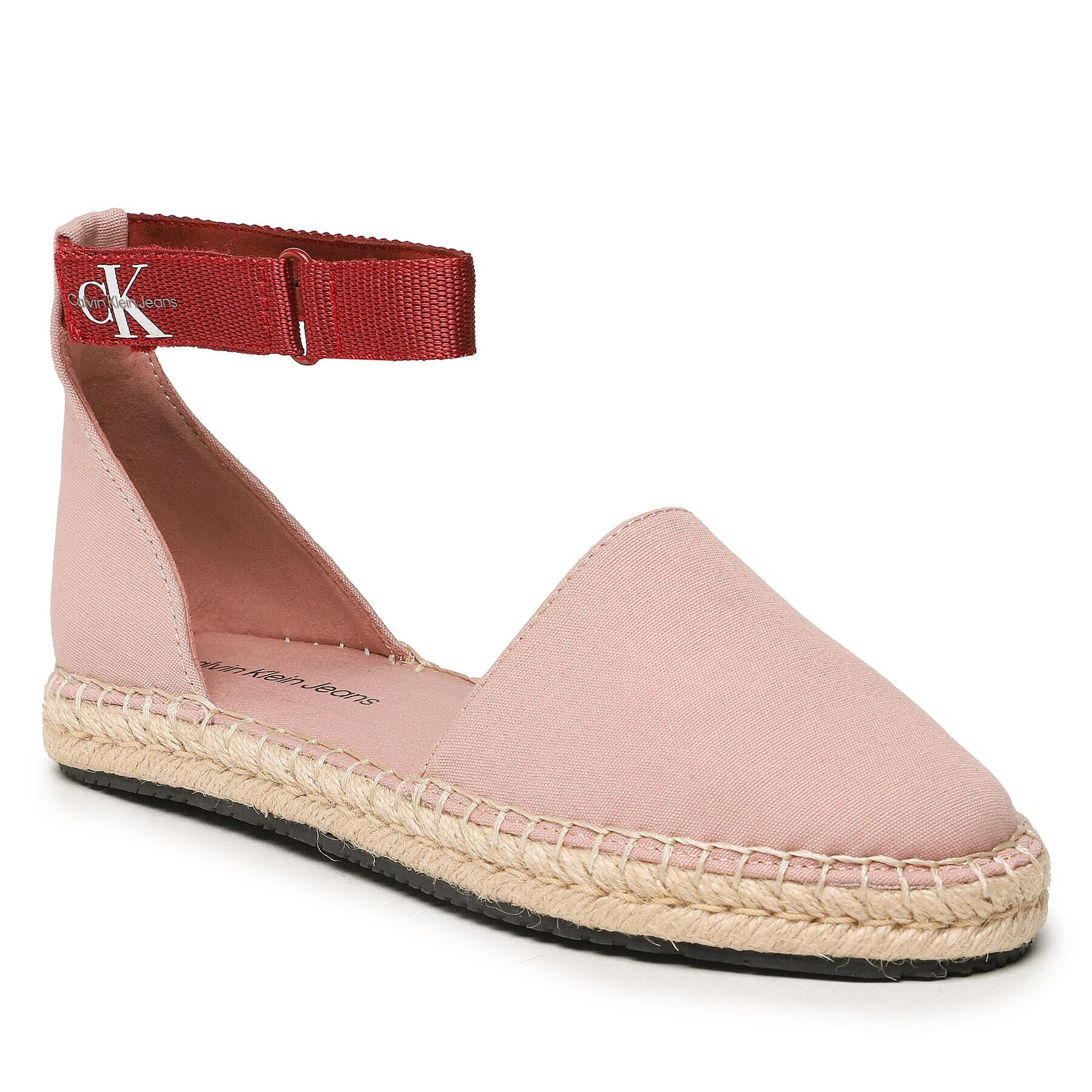 Calvin Klein Jeans Espadrile Ankle Espadrille YW0YW01027 Roza - Pepit.si