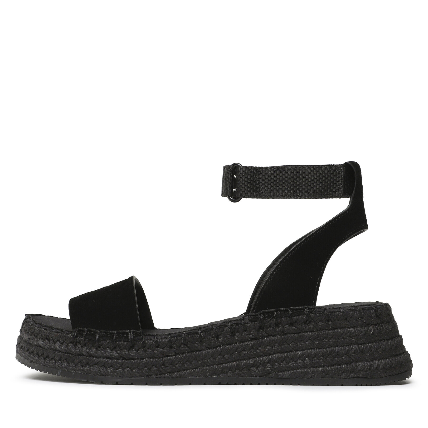 Calvin Klein Jeans Espadrile Sporty Wedge Rope Su Con YW0YW00977 Črna - Pepit.si