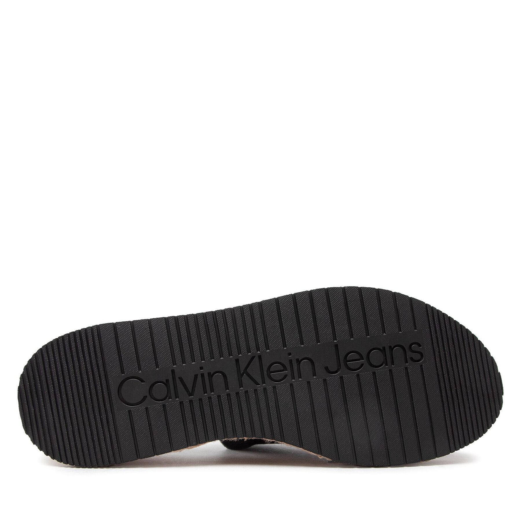 Calvin Klein Jeans Espadrile Sporty Wedge Sandal Monogram YW0YW00566 Črna - Pepit.si