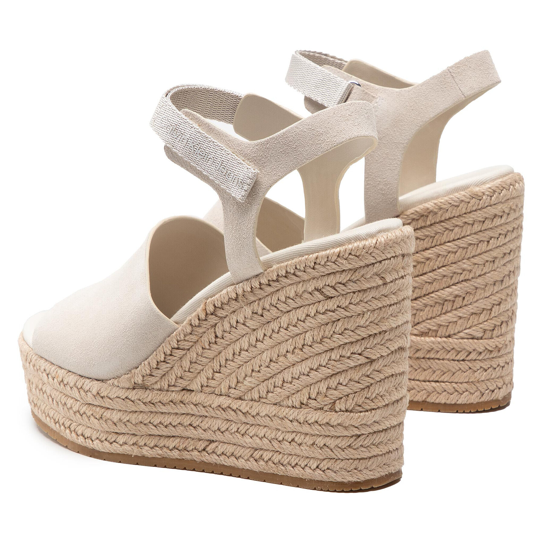 Calvin Klein Jeans Espadrile Wedge Sandal Ankle Clip Su YW0YW00571 Bež - Pepit.si