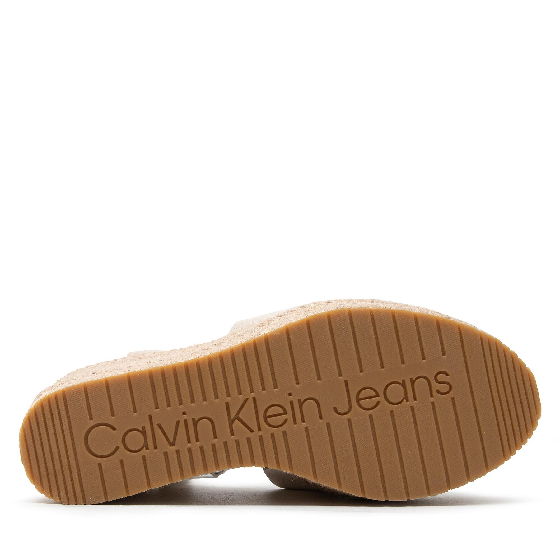 Calvin Klein Jeans Espadrile Wedge Sandal Ankle Clip Su YW0YW00571 Bež - Pepit.si