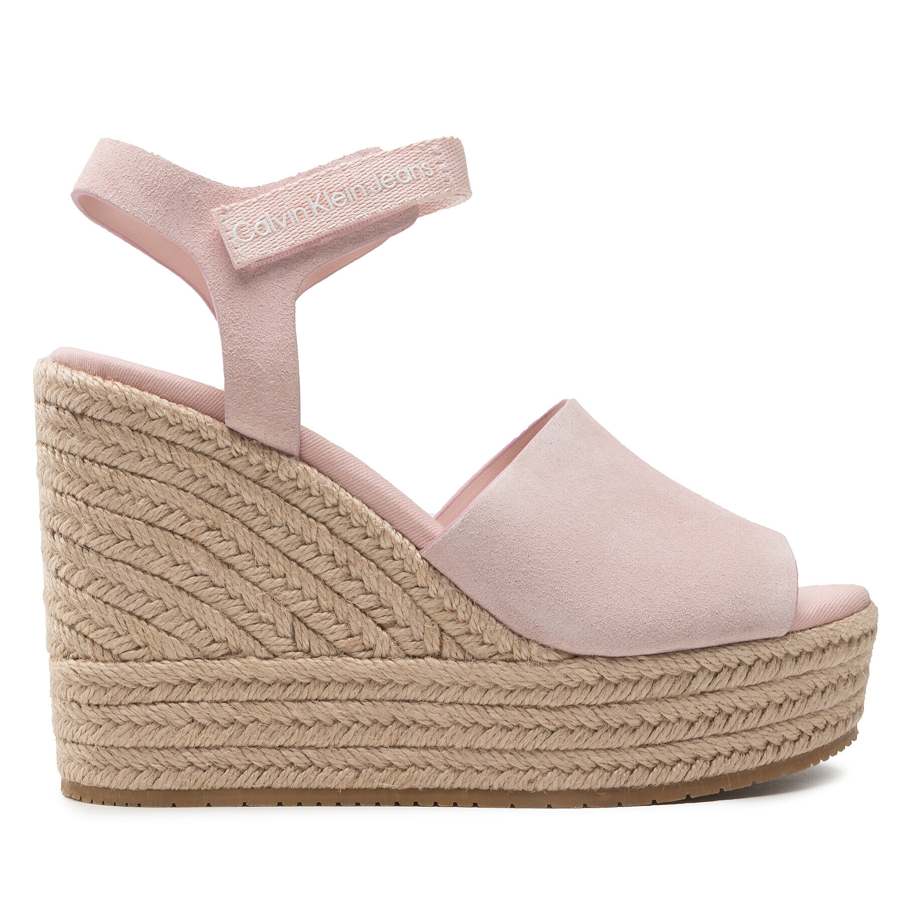 Calvin Klein Jeans Espadrile Wedge Sandal Ankle Clip Su YW0YW00571 Roza - Pepit.si