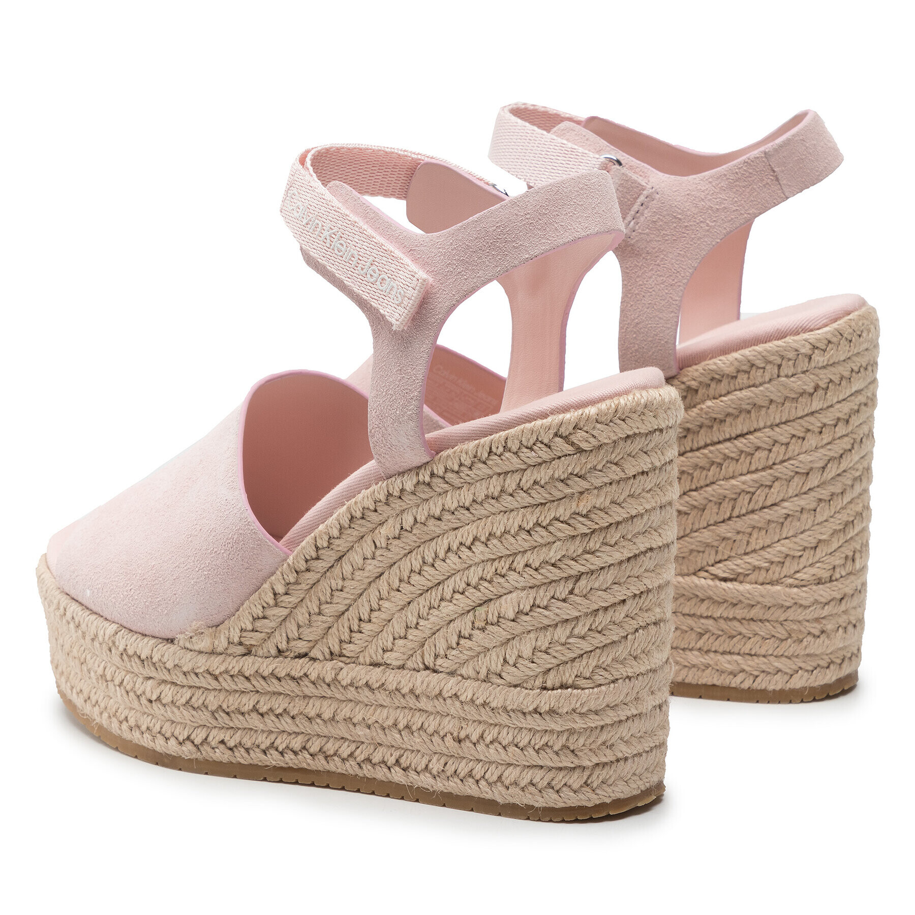 Calvin Klein Jeans Espadrile Wedge Sandal Ankle Clip Su YW0YW00571 Roza - Pepit.si