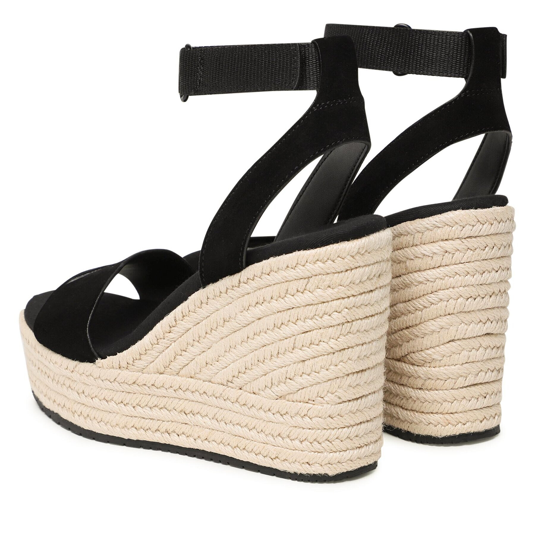 Calvin Klein Jeans Espadrile Wedge Sandal Su Con YW0YW01026 Črna - Pepit.si