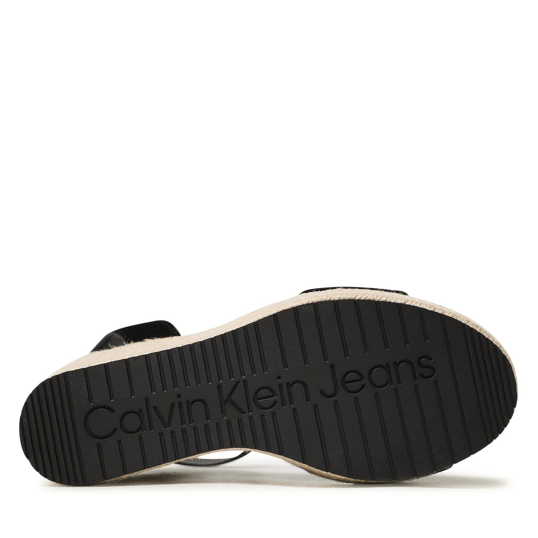 Calvin Klein Jeans Espadrile Wedge Sandal Su Con YW0YW01026 Črna - Pepit.si