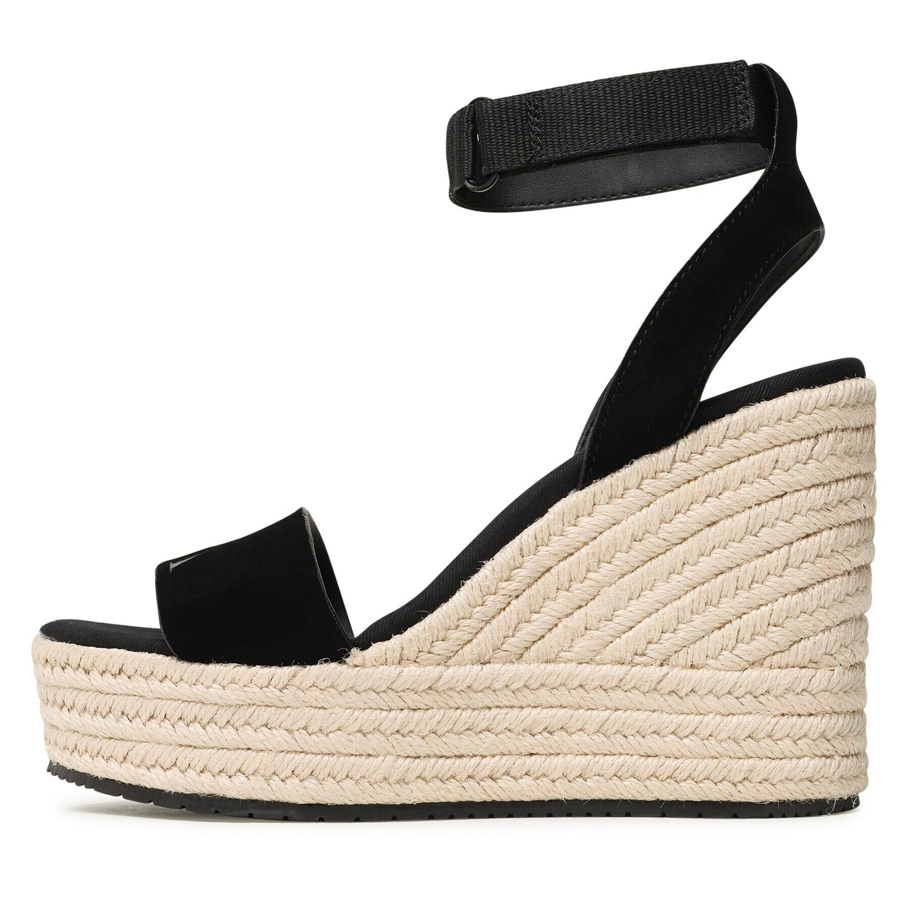 Calvin Klein Jeans Espadrile Wedge Sandal Su Con YW0YW01026 Črna - Pepit.si