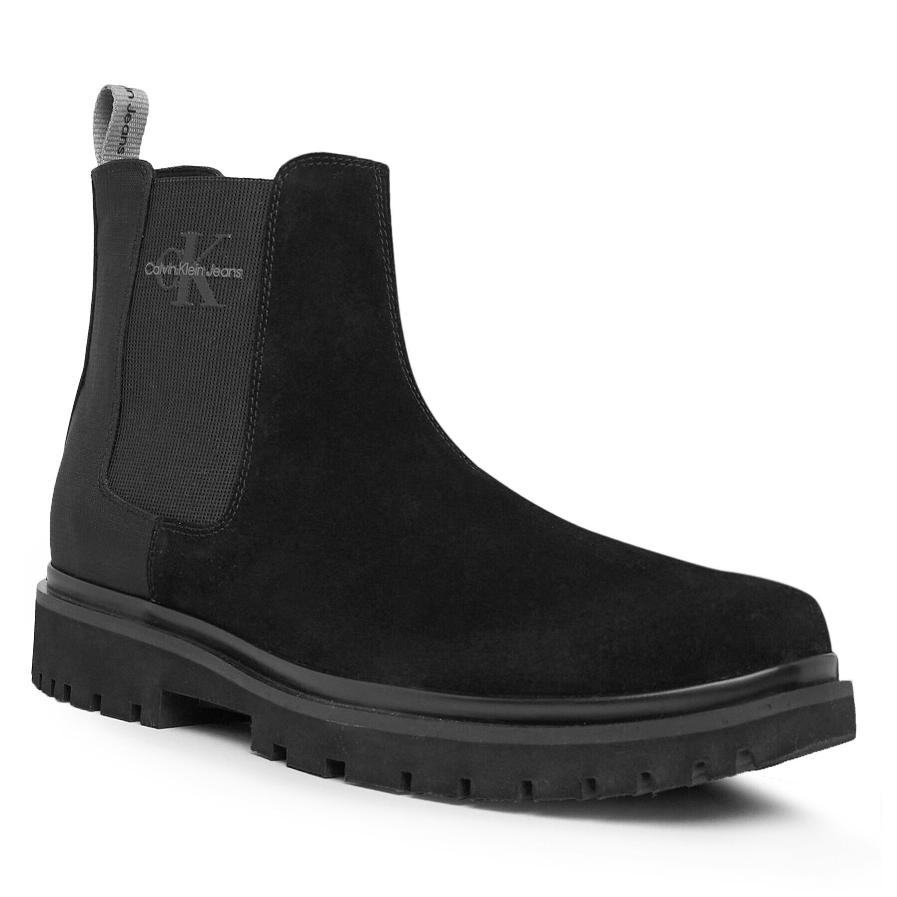 Calvin Klein Jeans Gležnjarji Chelsea Eva Mid Chelsea Boot Suede YM0YM00764 Črna - Pepit.si