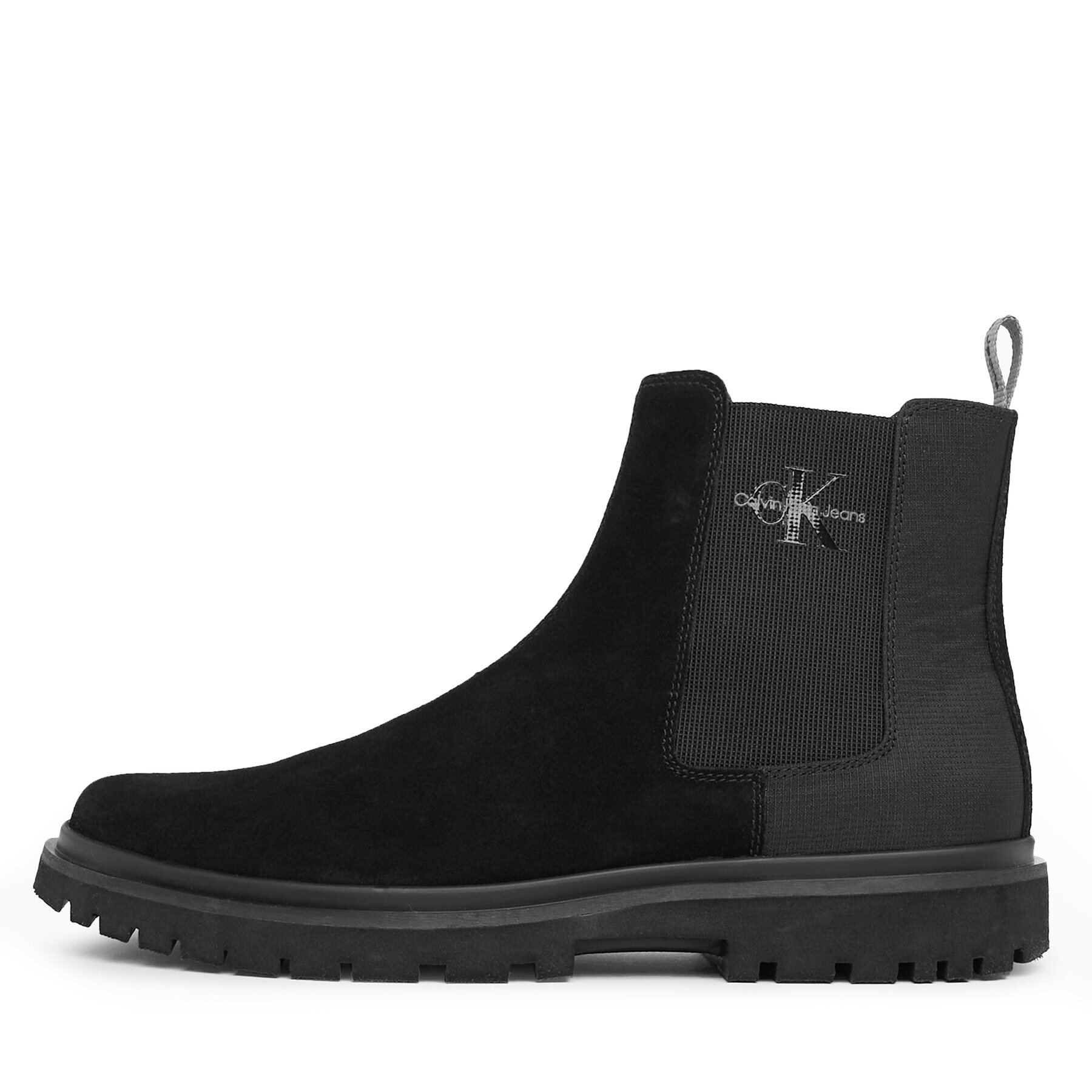 Calvin Klein Jeans Gležnjarji Chelsea Eva Mid Chelsea Boot Suede YM0YM00764 Črna - Pepit.si