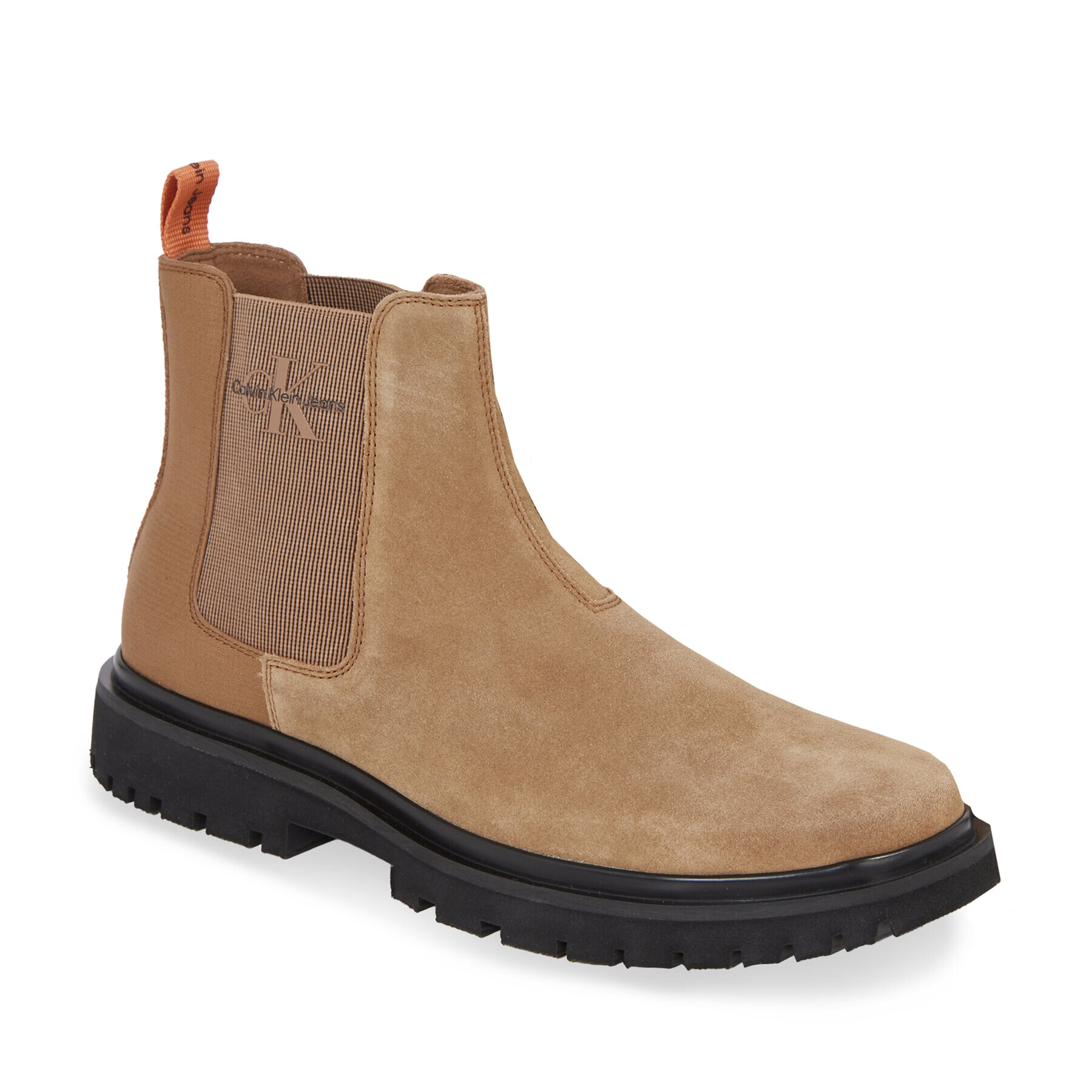 Calvin Klein Jeans Gležnjarji Chelsea Eva Mid Chelsea Boot Suede YM0YM00764 Rjava - Pepit.si