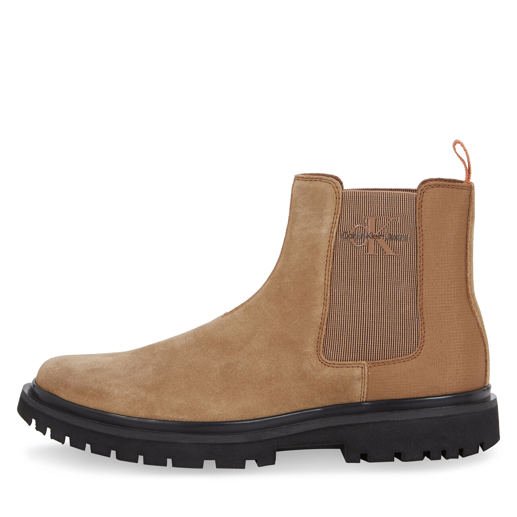 Calvin Klein Jeans Gležnjarji Chelsea Eva Mid Chelsea Boot Suede YM0YM00764 Rjava - Pepit.si