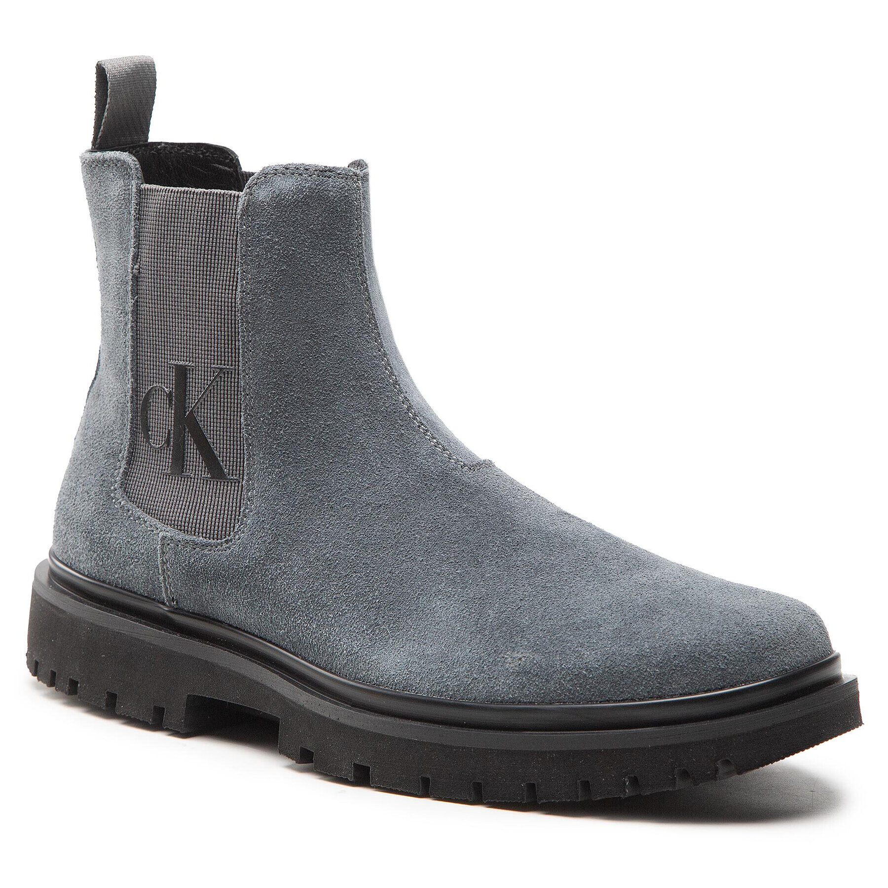 Calvin Klein Jeans Gležnjarji Chelsea Lug Mid Chelsea Boot YM0YM00271 Siva - Pepit.si