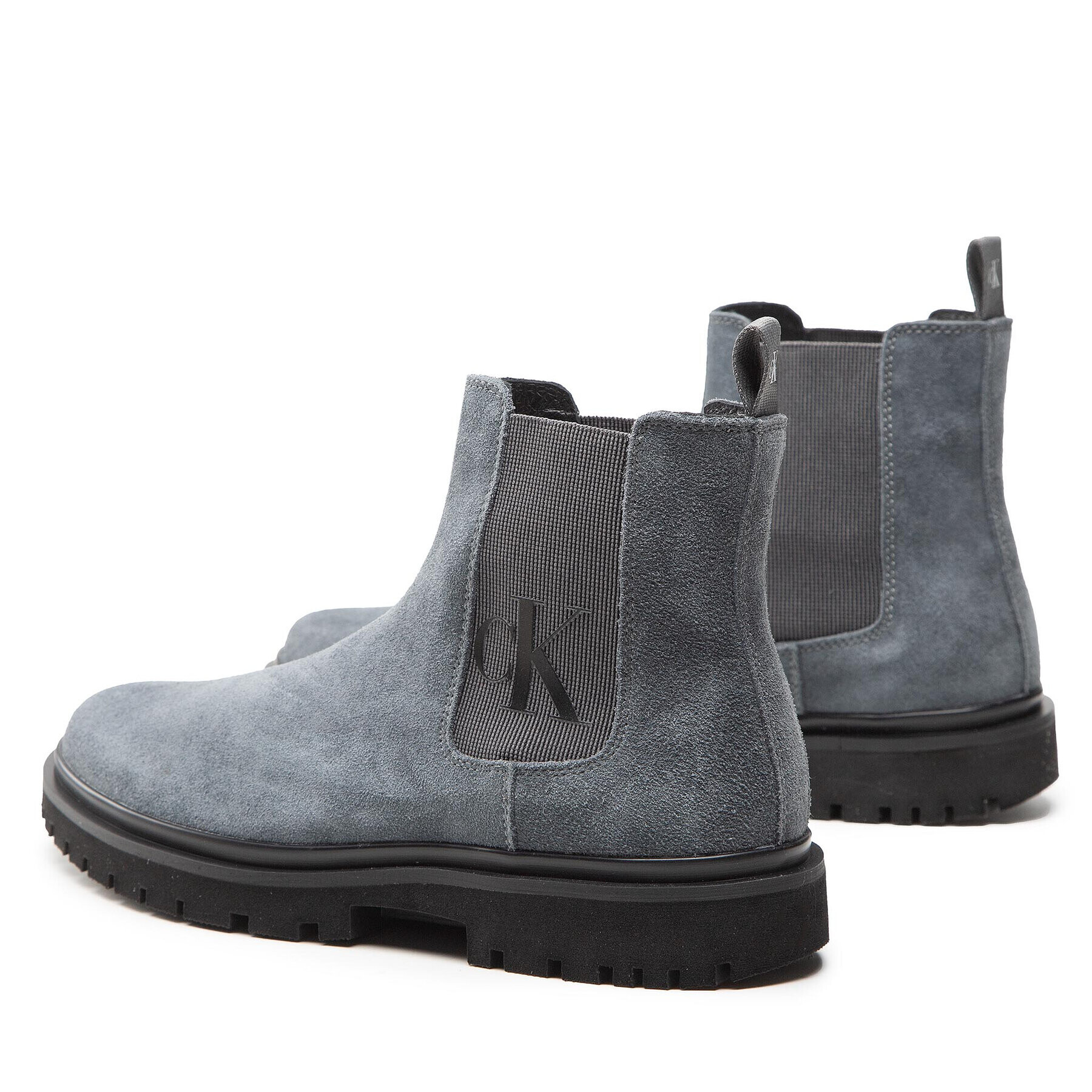 Calvin Klein Jeans Gležnjarji Chelsea Lug Mid Chelsea Boot YM0YM00271 Siva - Pepit.si