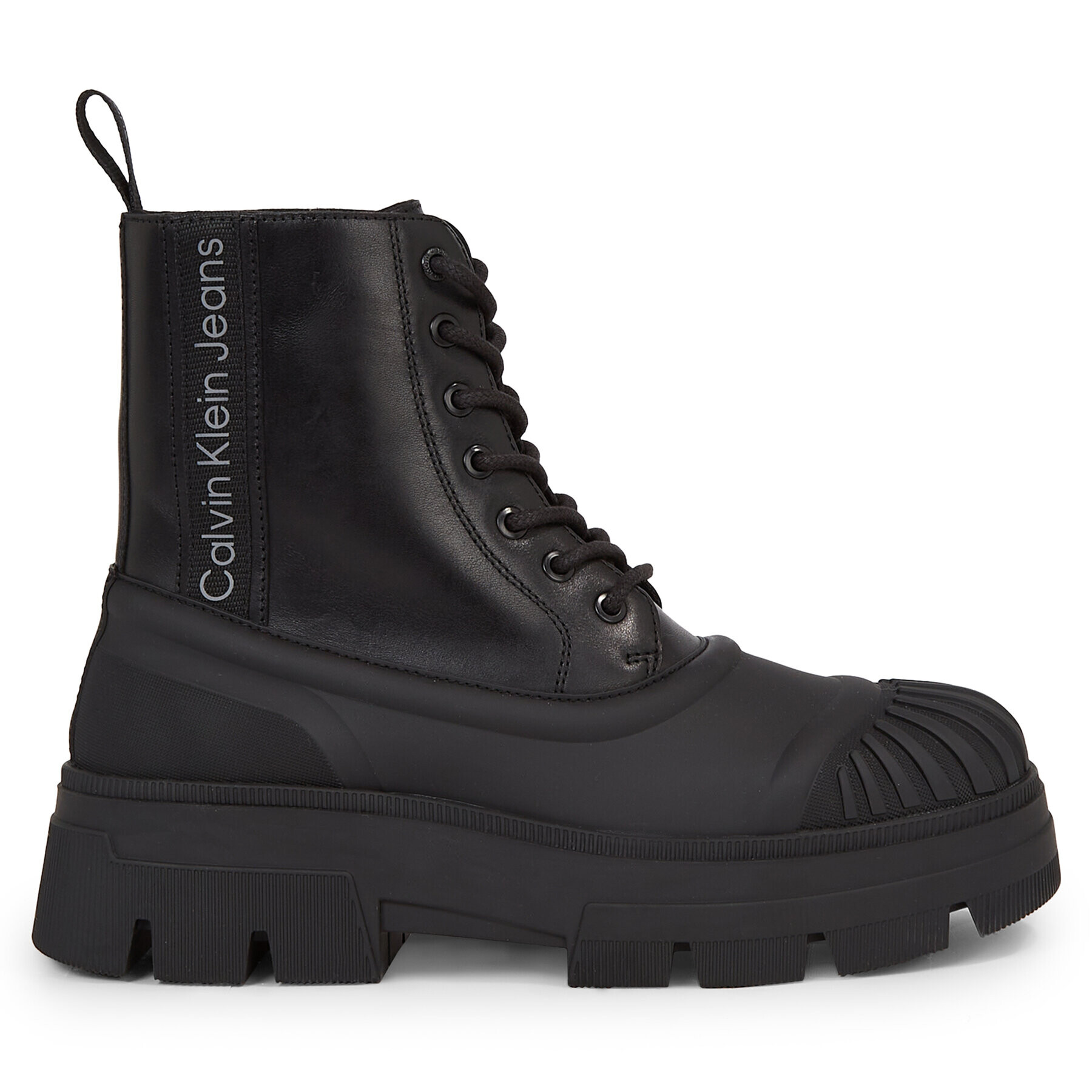 Calvin Klein Jeans Gležnjarji Chunky Combat Lace Up Boot YM0YM00814 Črna - Pepit.si