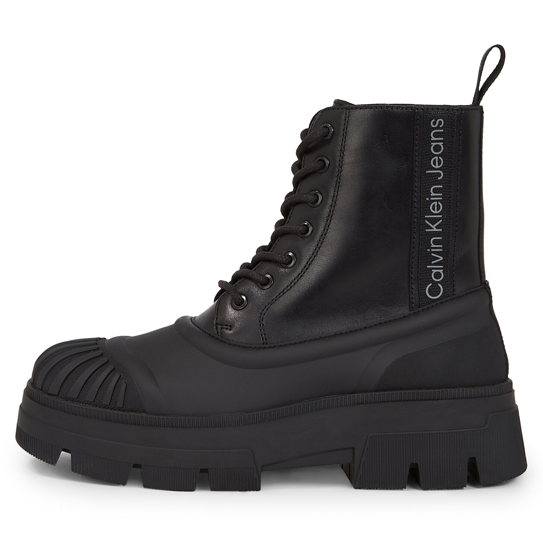 Calvin Klein Jeans Gležnjarji Chunky Combat Lace Up Boot YM0YM00814 Črna - Pepit.si