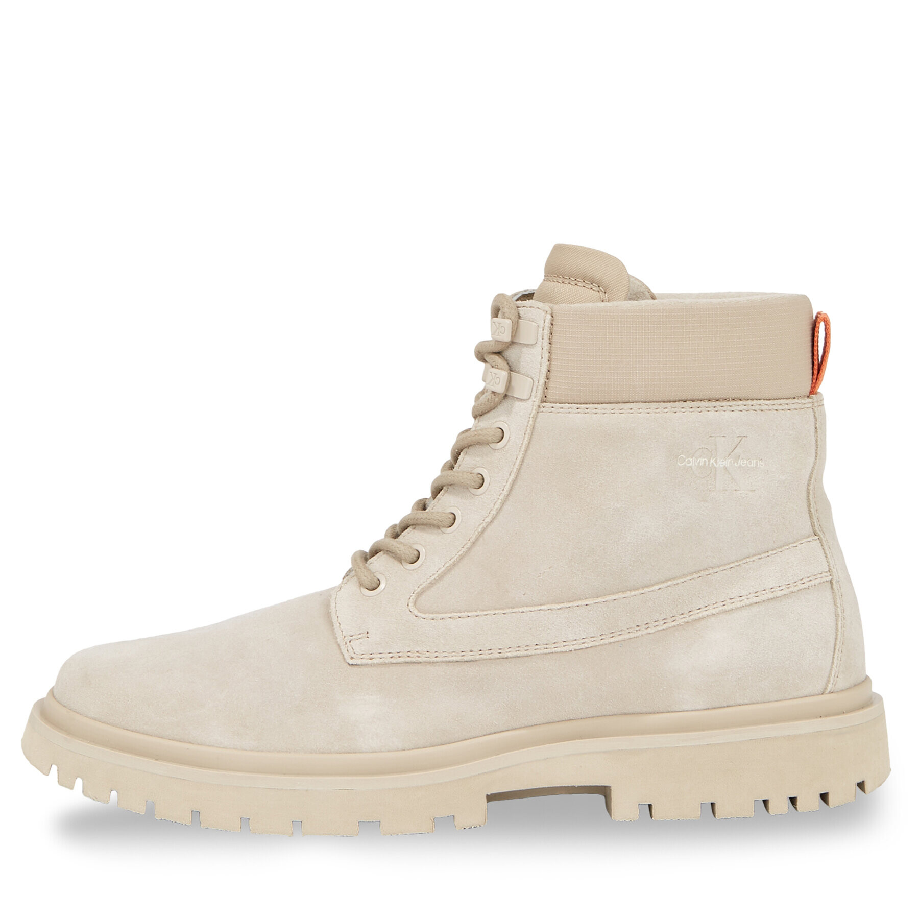 Calvin Klein Jeans Gležnjarji Eva Mid Laceup Boot Suede YM0YM00802 Rjava - Pepit.si