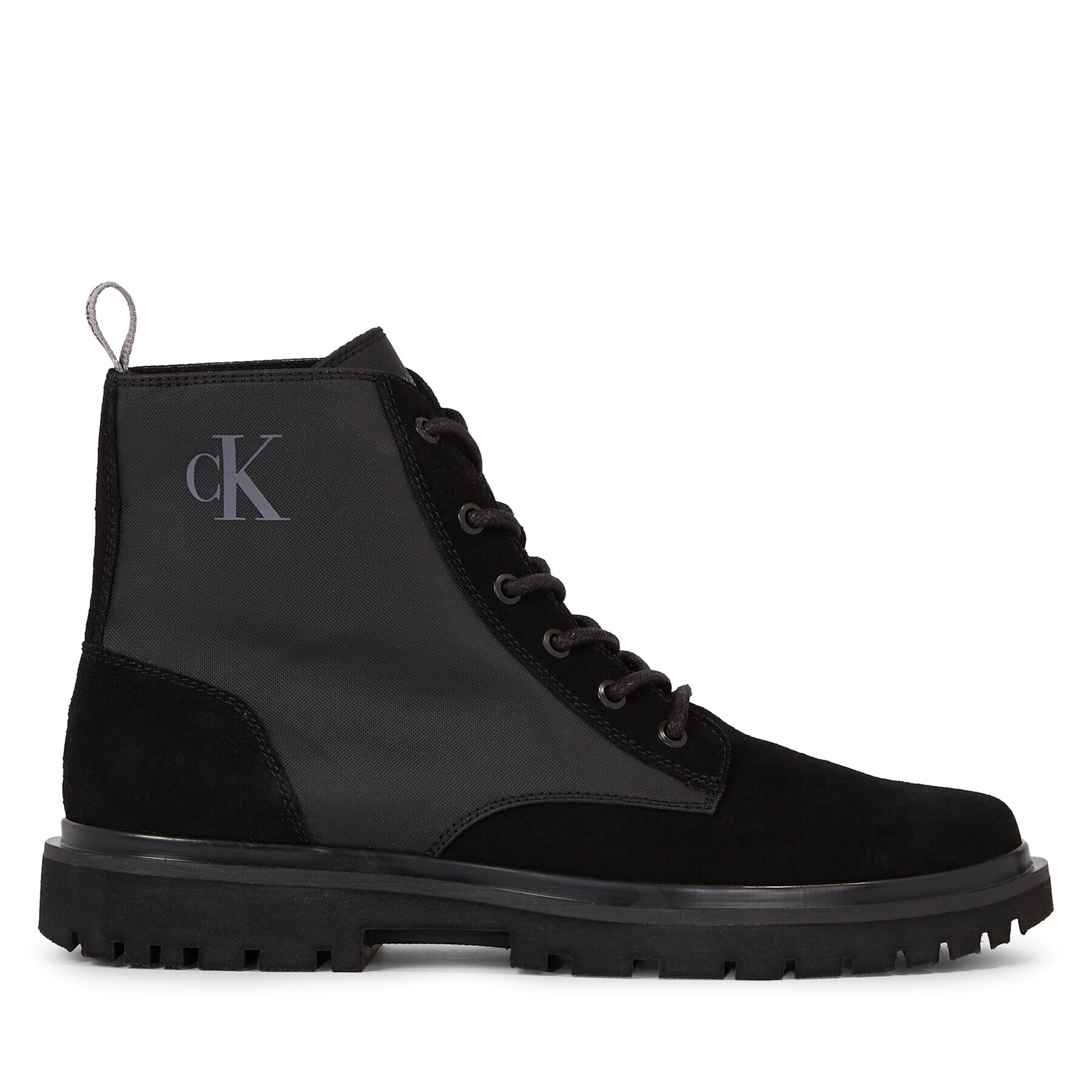 Calvin Klein Jeans Gležnjarji Eva Mid Laceup Lth Boot Hiking YM0YM00842 Črna - Pepit.si