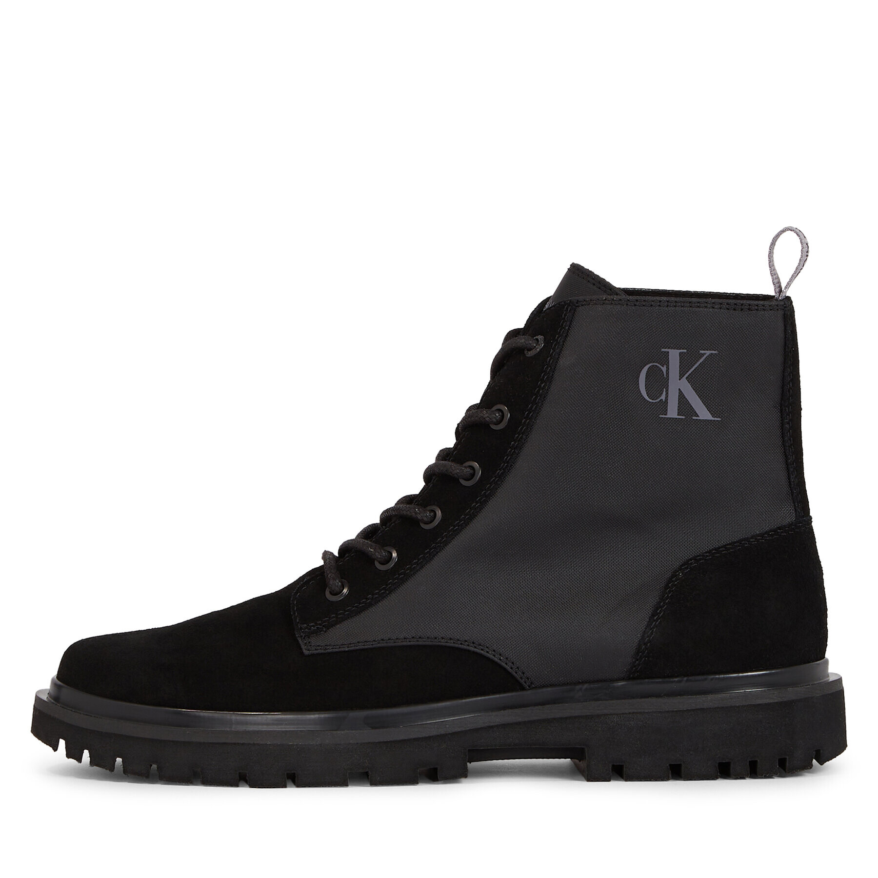 Calvin Klein Jeans Gležnjarji Eva Mid Laceup Lth Boot Hiking YM0YM00842 Črna - Pepit.si