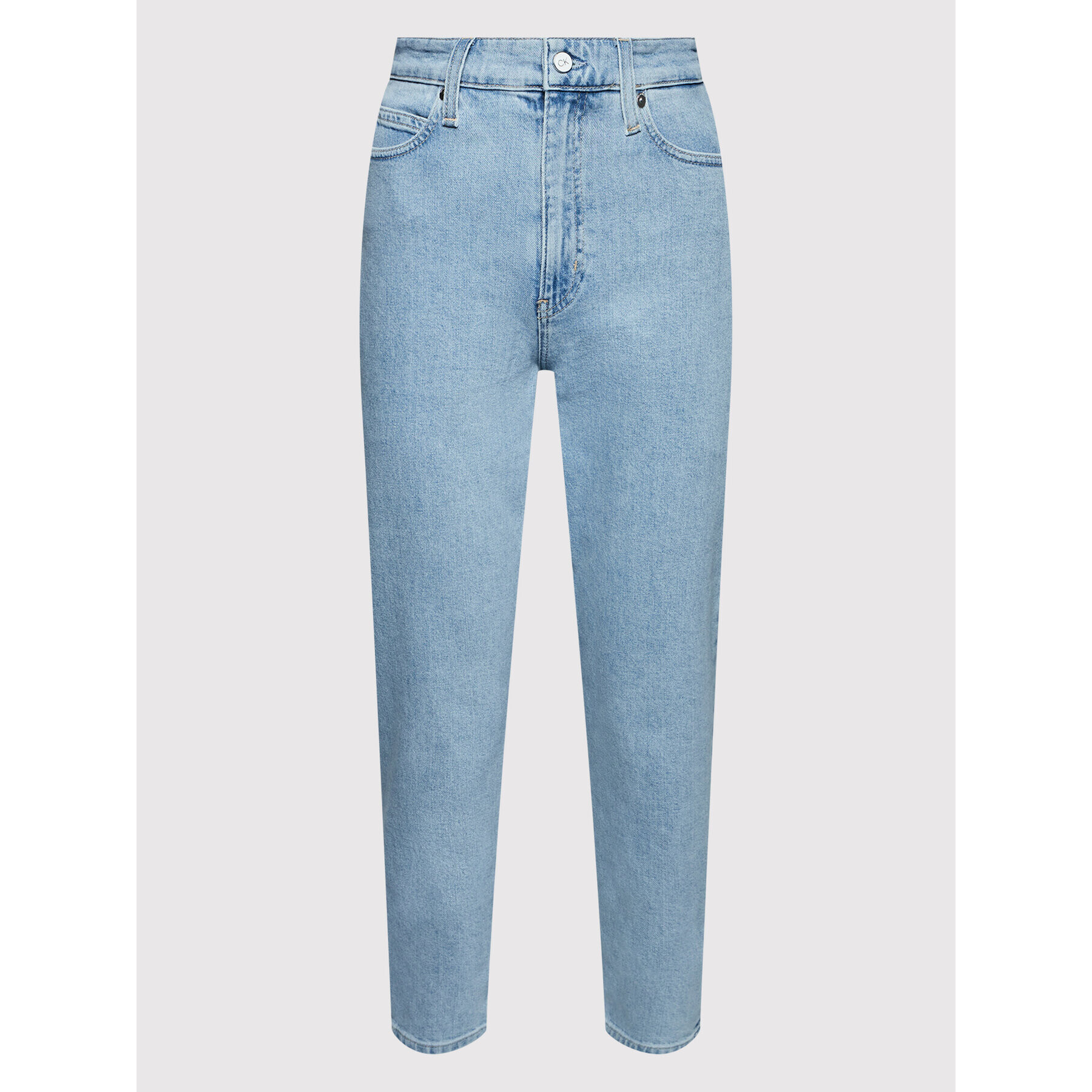 Calvin Klein Jeans hlače K20K203568 Modra Mom Fit - Pepit.si