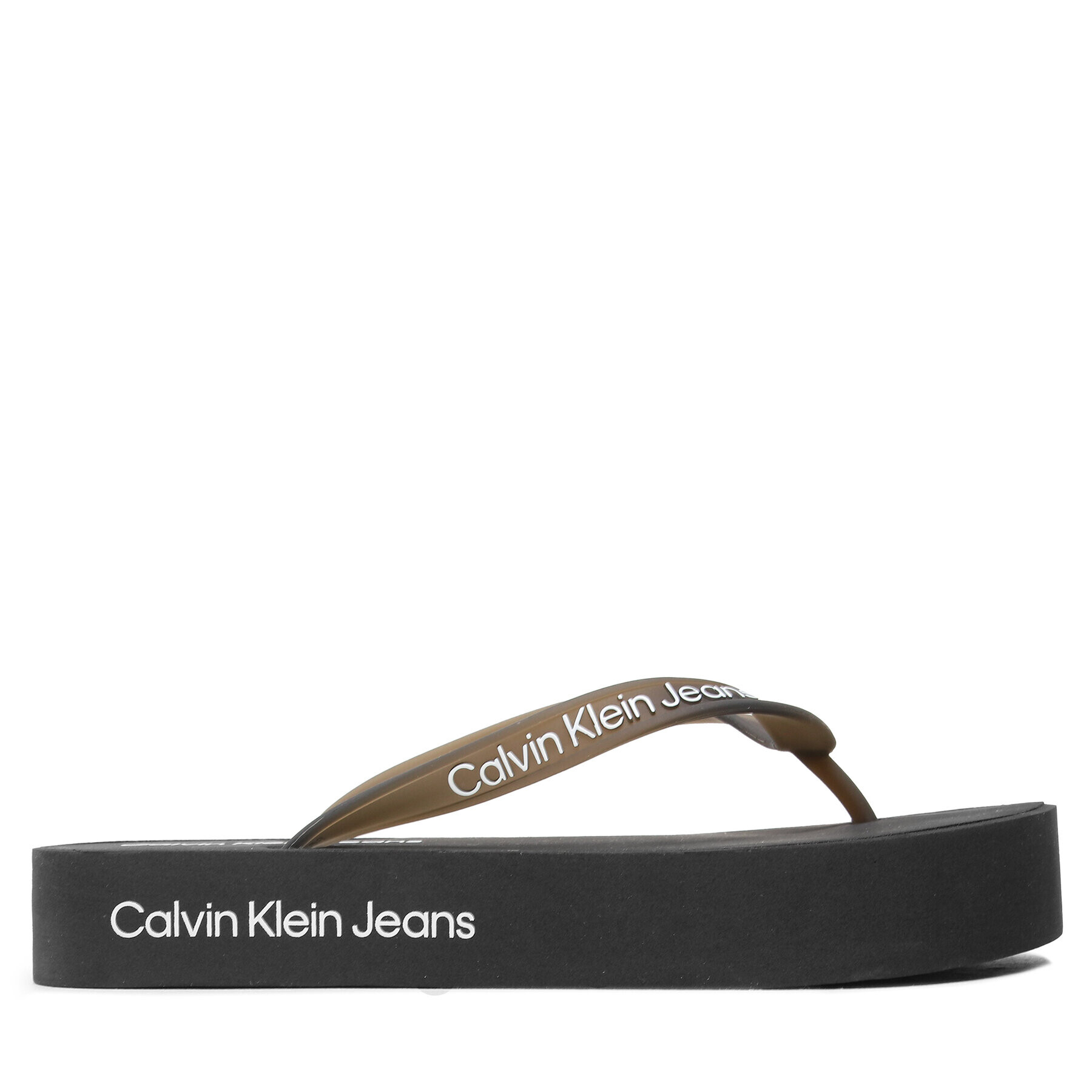 Calvin Klein Jeans Japonke Beach Sandal Flatform Logo YW0YW01092 Črna - Pepit.si