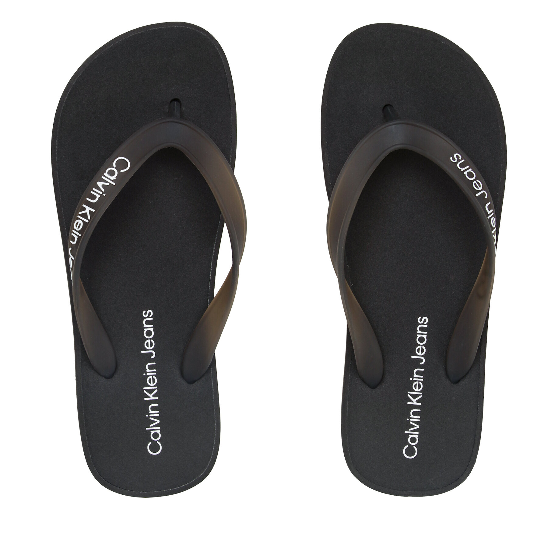 Calvin Klein Jeans Japonke Beach Sandal Flatform Logo YW0YW01092 Črna - Pepit.si