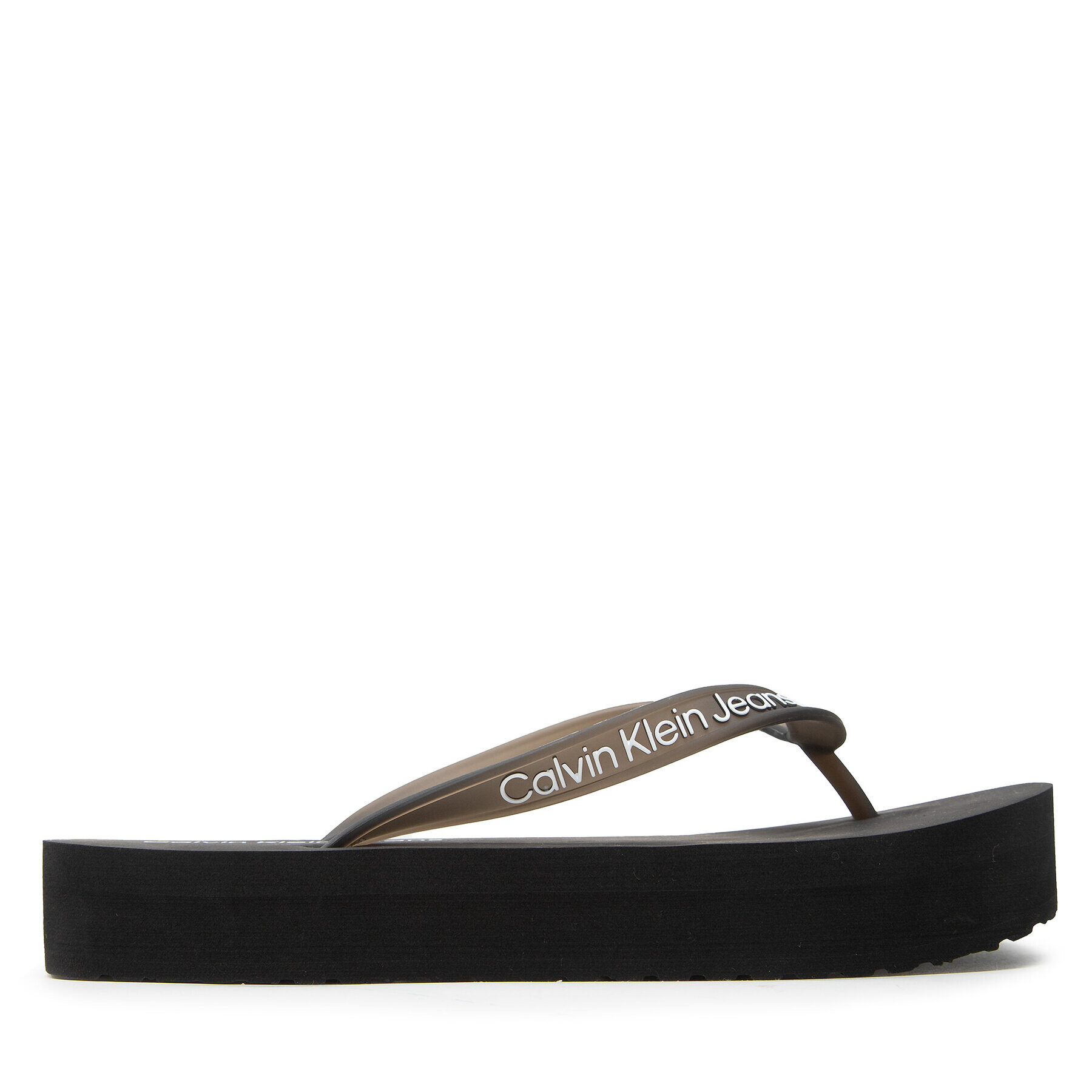 Calvin Klein Jeans Japonke Beach Sandal Flatform YW0YW00716 Črna - Pepit.si