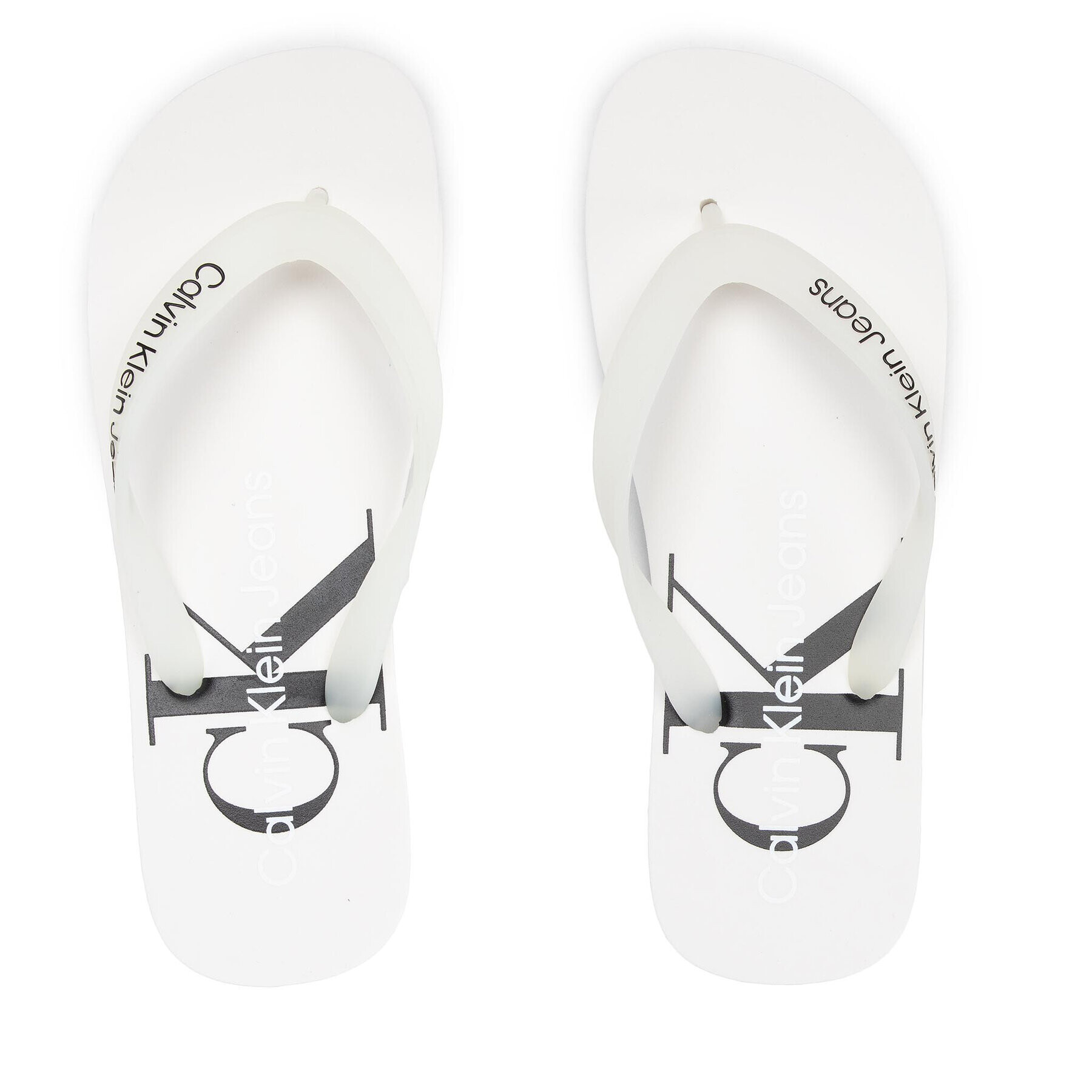 Calvin Klein Jeans Japonke Beach Sandal Monogram Tpu YM0YM00055 Bela - Pepit.si