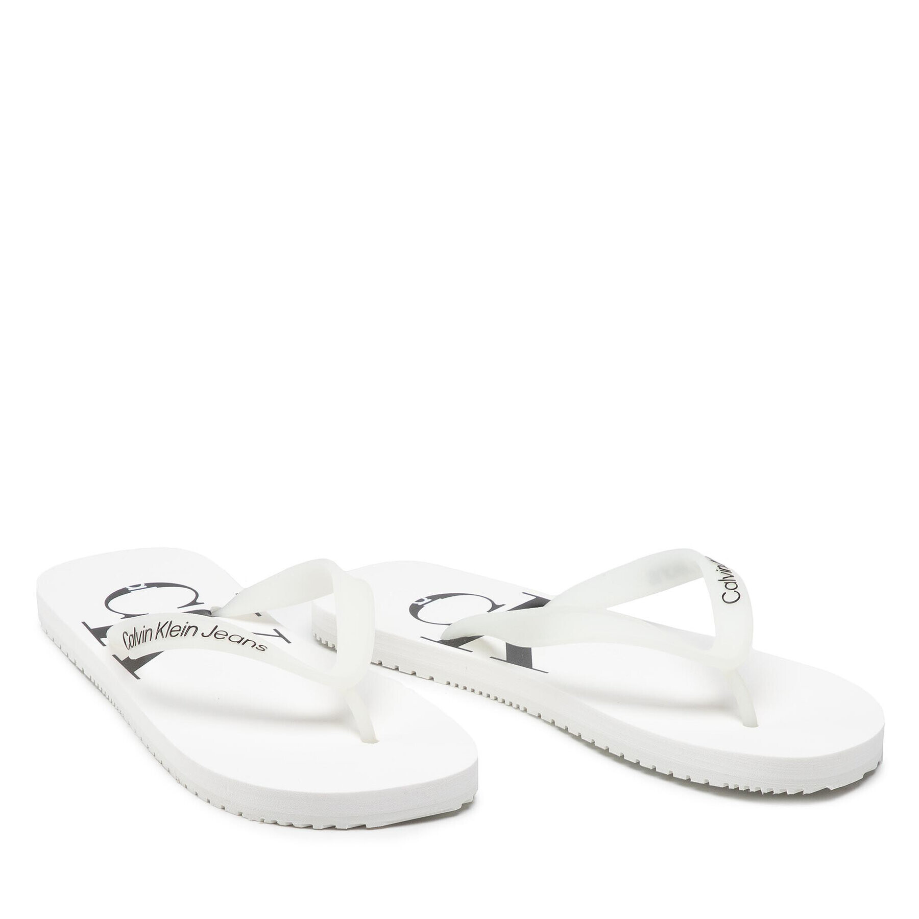 Calvin Klein Jeans Japonke Beach Sandal Monogram Tpu YM0YM00055 Bela - Pepit.si