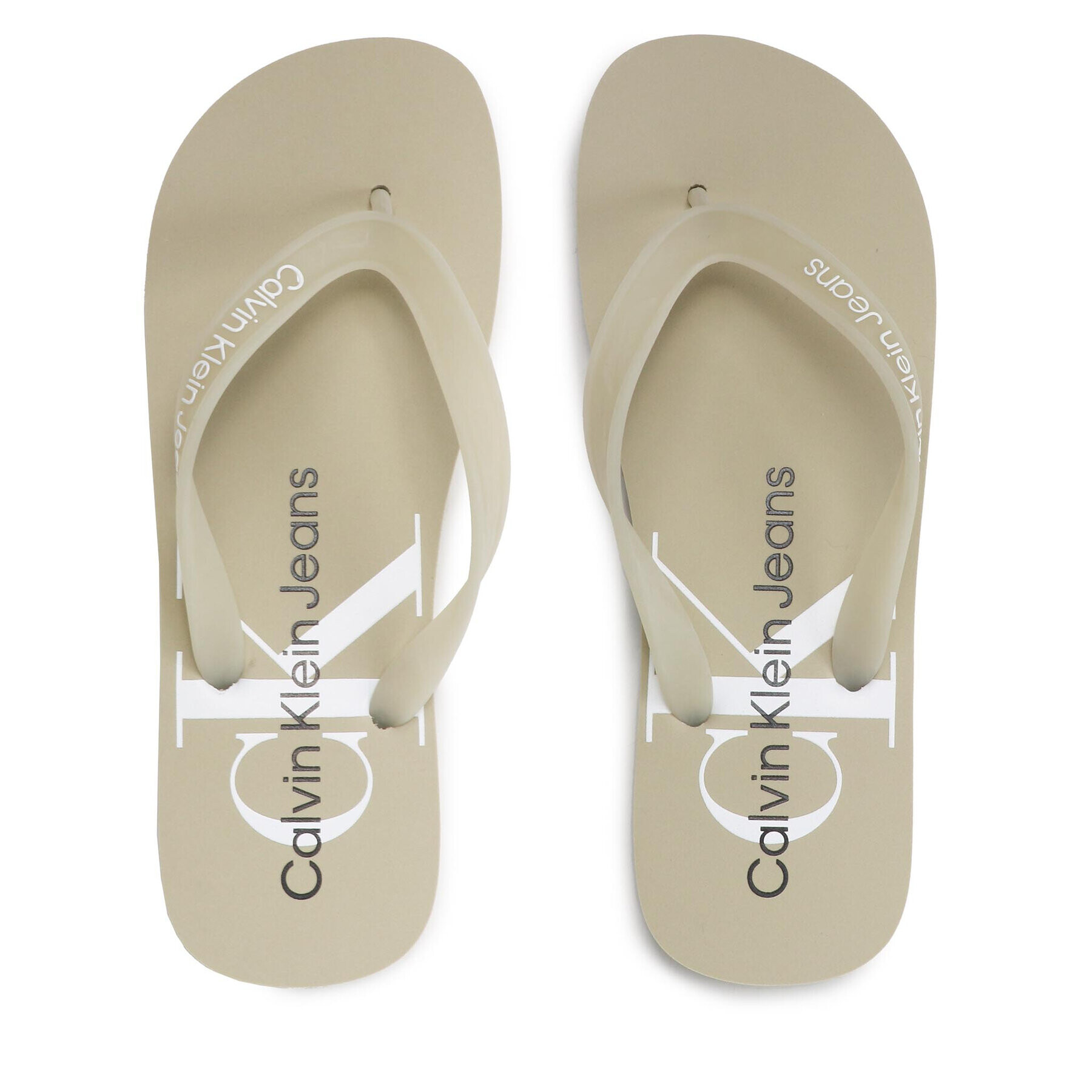 Calvin Klein Jeans Japonke Beach Sandal Monogram Tpu YM0YM00055 Bež - Pepit.si