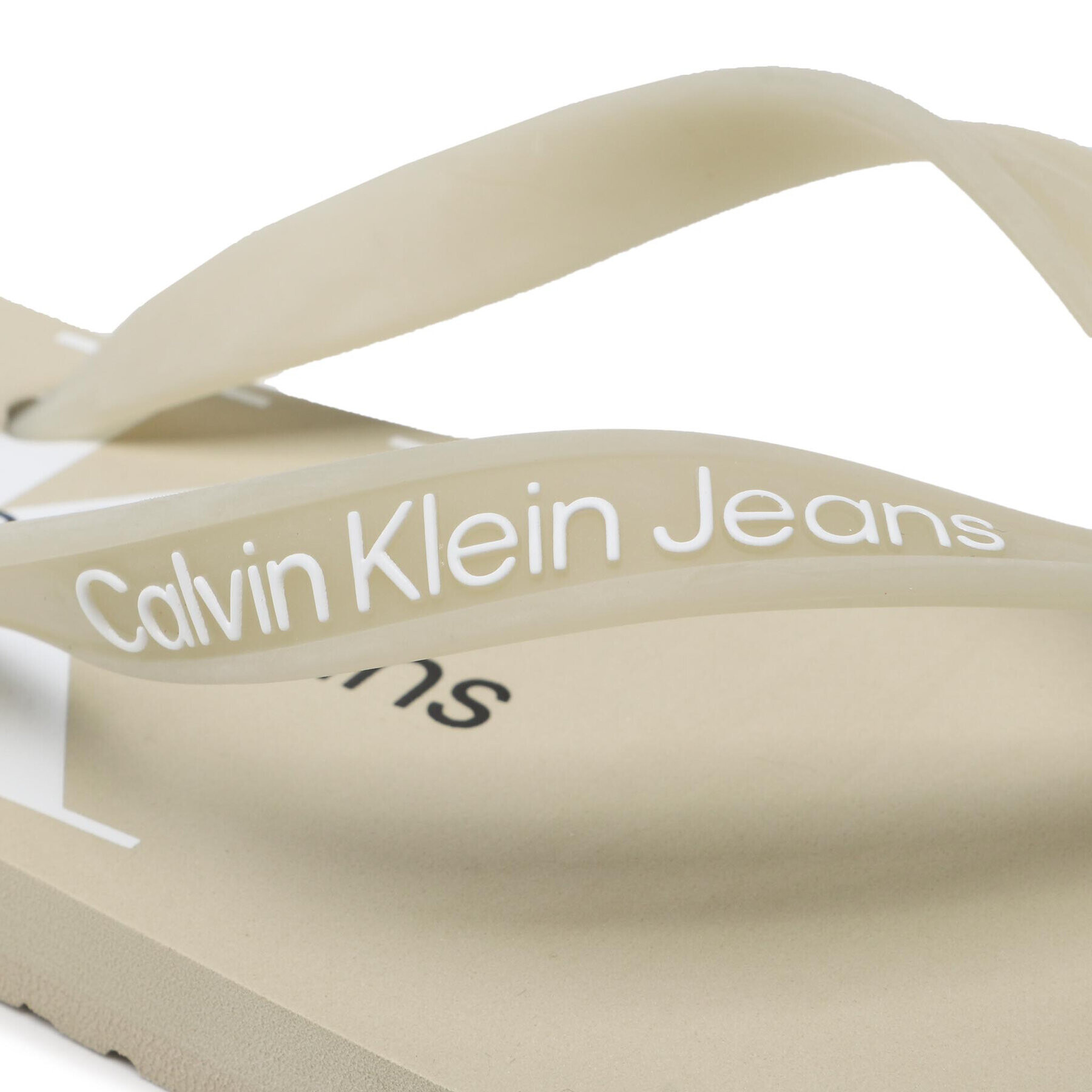 Calvin Klein Jeans Japonke Beach Sandal Monogram Tpu YM0YM00055 Bež - Pepit.si