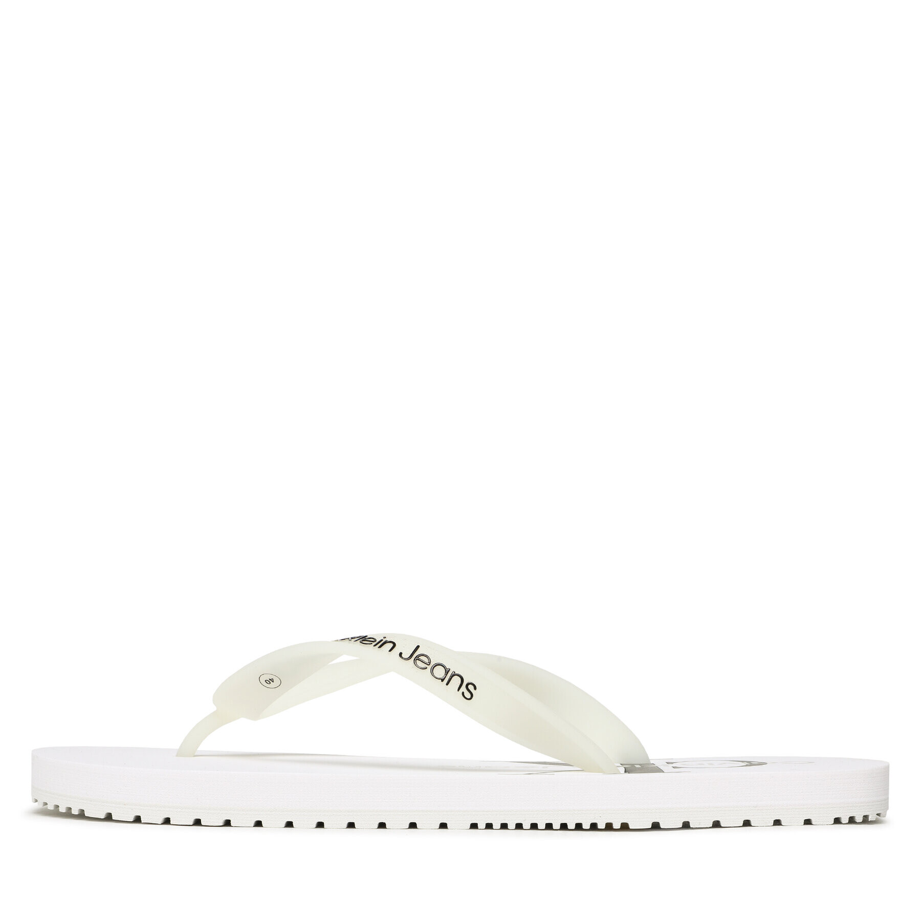 Calvin Klein Jeans Japonke Beach Sandal Monogram Tpu YM0YM00838 Bela - Pepit.si