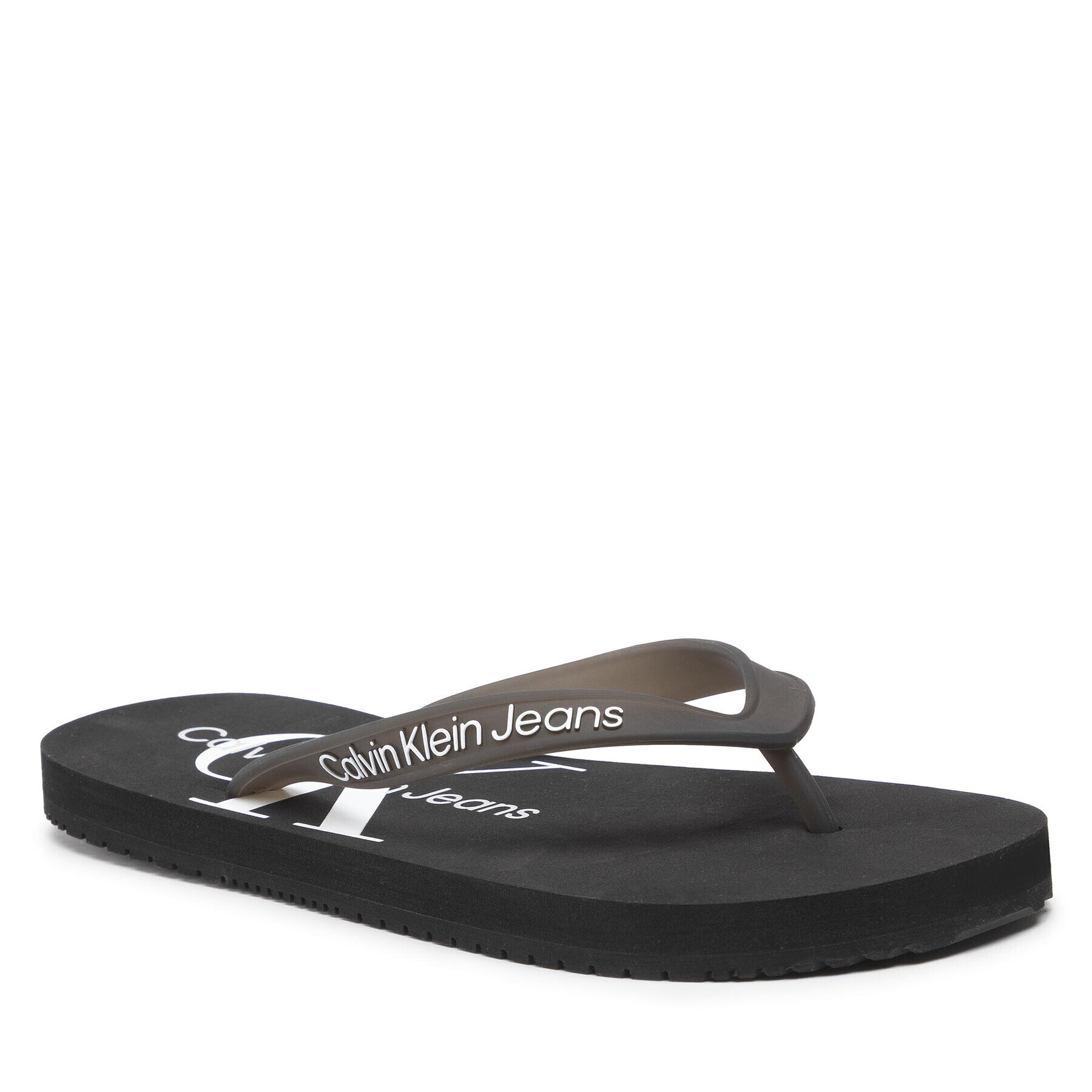 Calvin Klein Jeans Japonke Beach Sandal Monogram Tpu YW0YW00098 Črna - Pepit.si