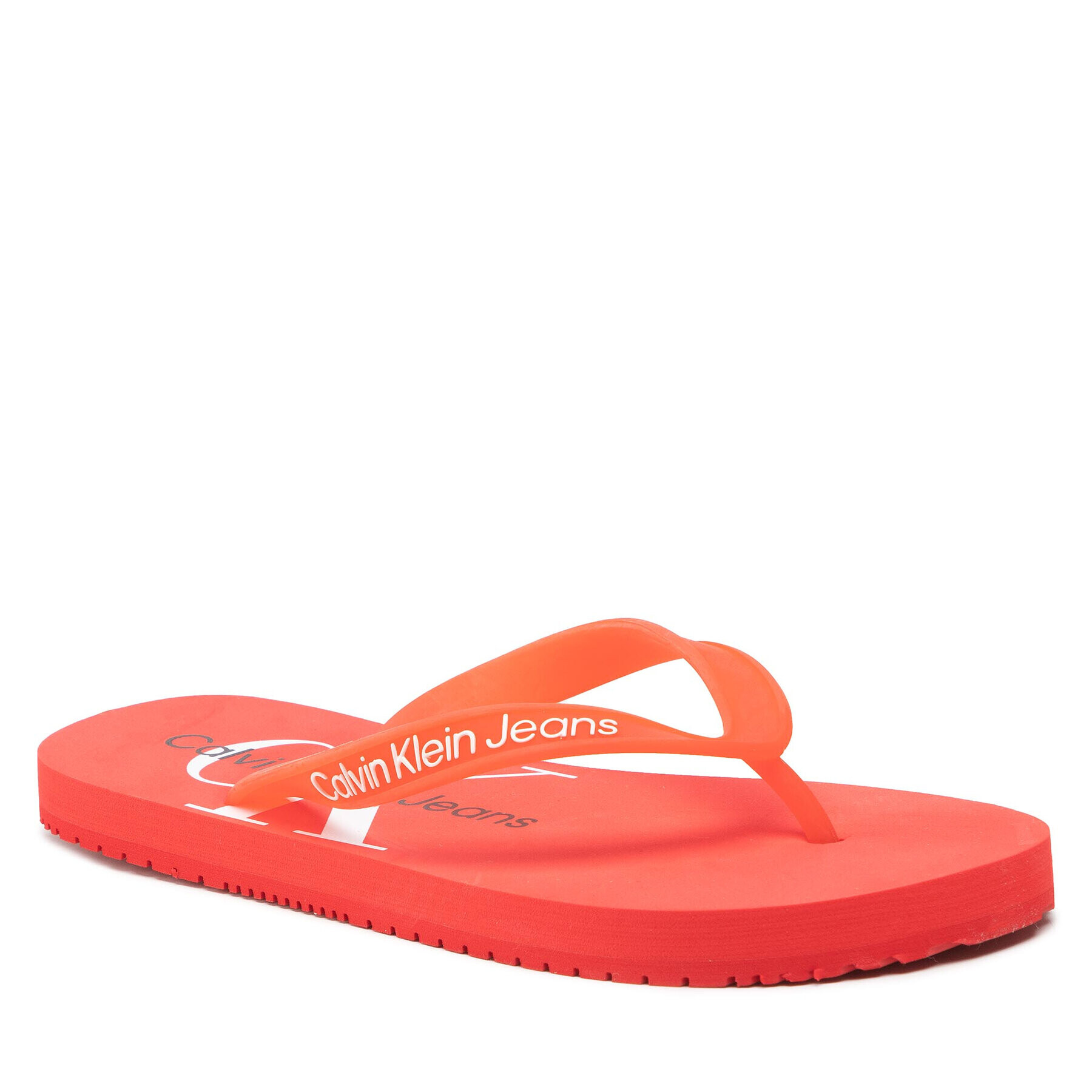 Calvin Klein Jeans Japonke Beach Sandal Monogram Tpu YW0YW00098 Rdeča - Pepit.si