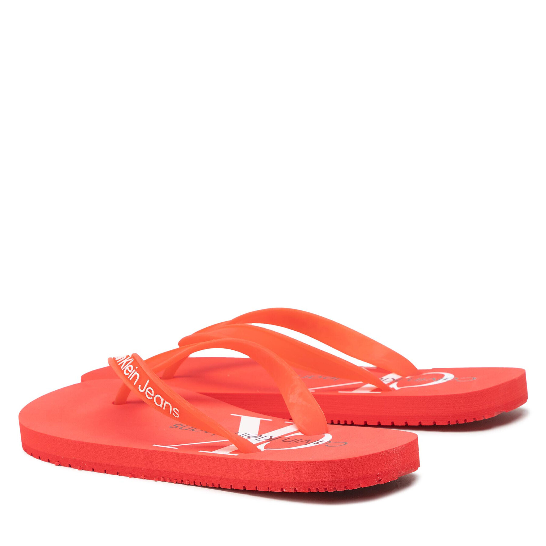 Calvin Klein Jeans Japonke Beach Sandal Monogram Tpu YW0YW00098 Rdeča - Pepit.si