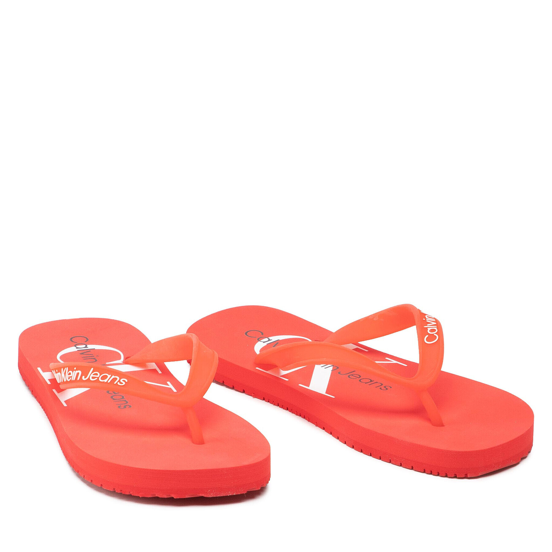 Calvin Klein Jeans Japonke Beach Sandal Monogram Tpu YW0YW00098 Rdeča - Pepit.si