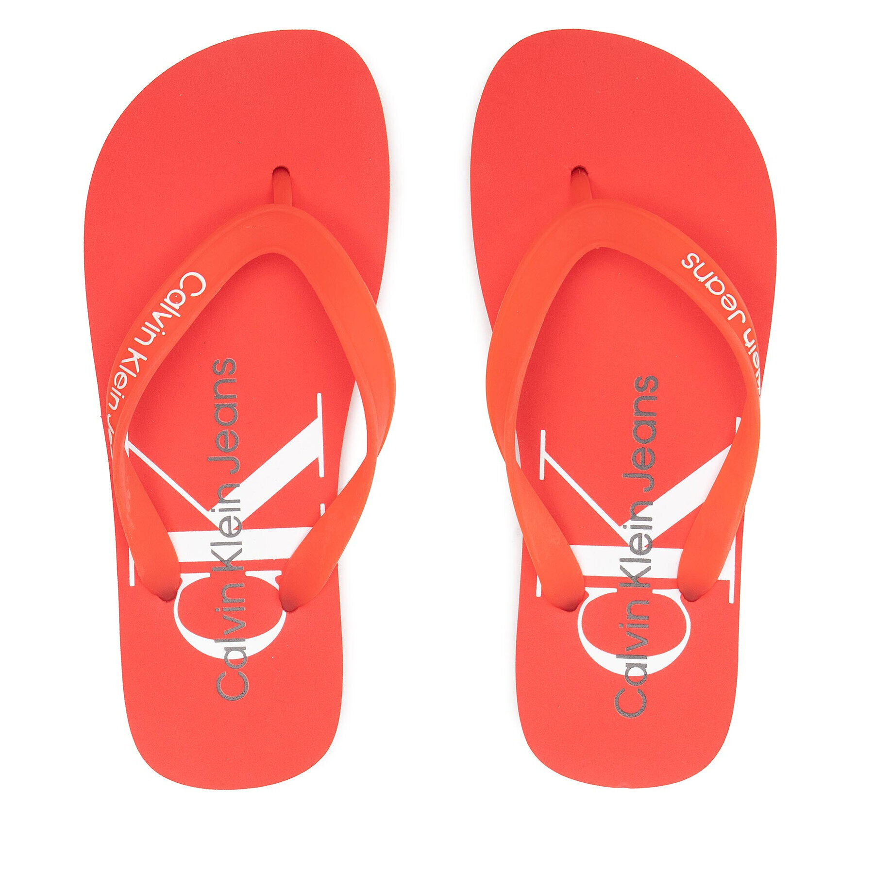 Calvin Klein Jeans Japonke Beach Sandal Monogram Tpu YW0YW00098 Rdeča - Pepit.si