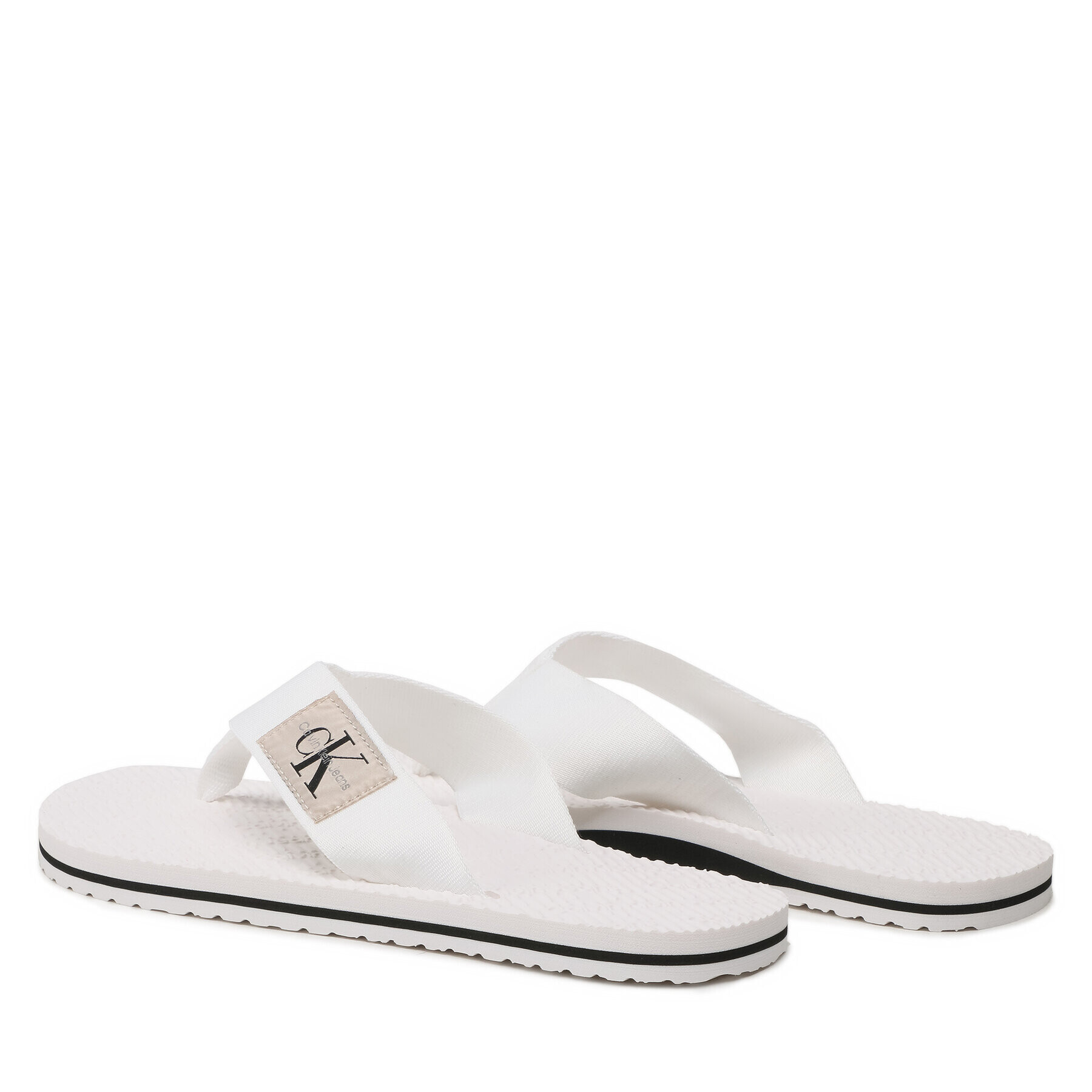 Calvin Klein Jeans Japonke Flip Flop Webbing YM0YM00732 Bela - Pepit.si