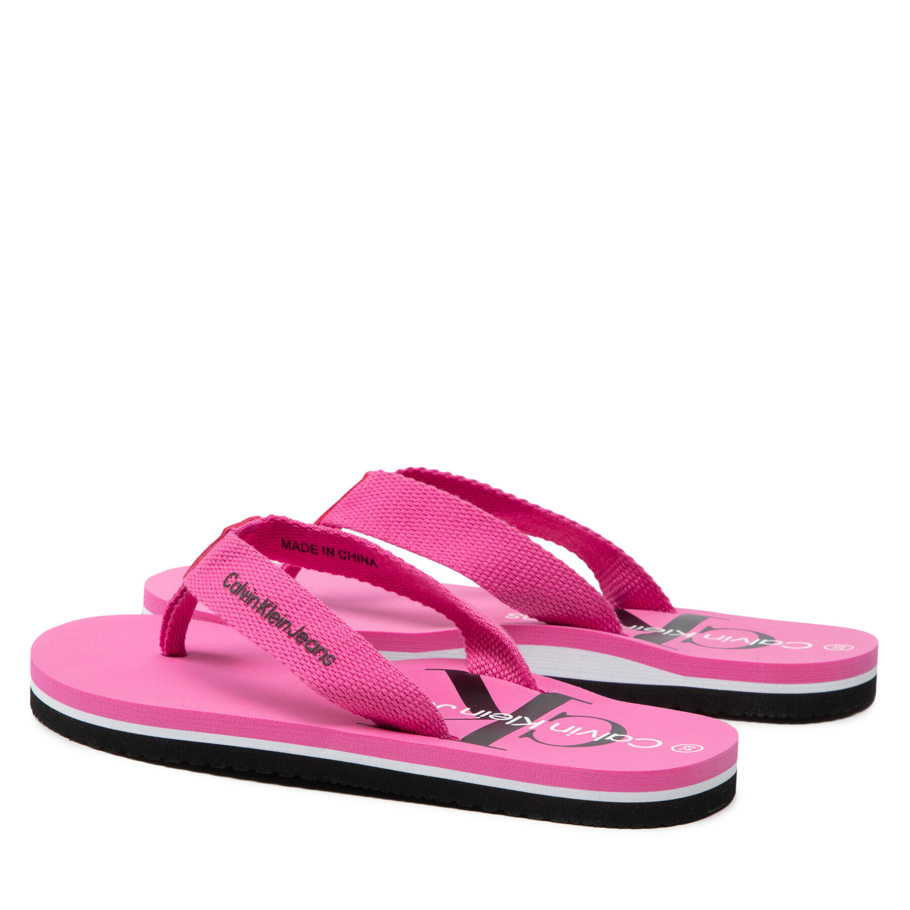 Calvin Klein Jeans Japonke Logo Print Flip Flop V3A8-80217-0058 S Roza - Pepit.si