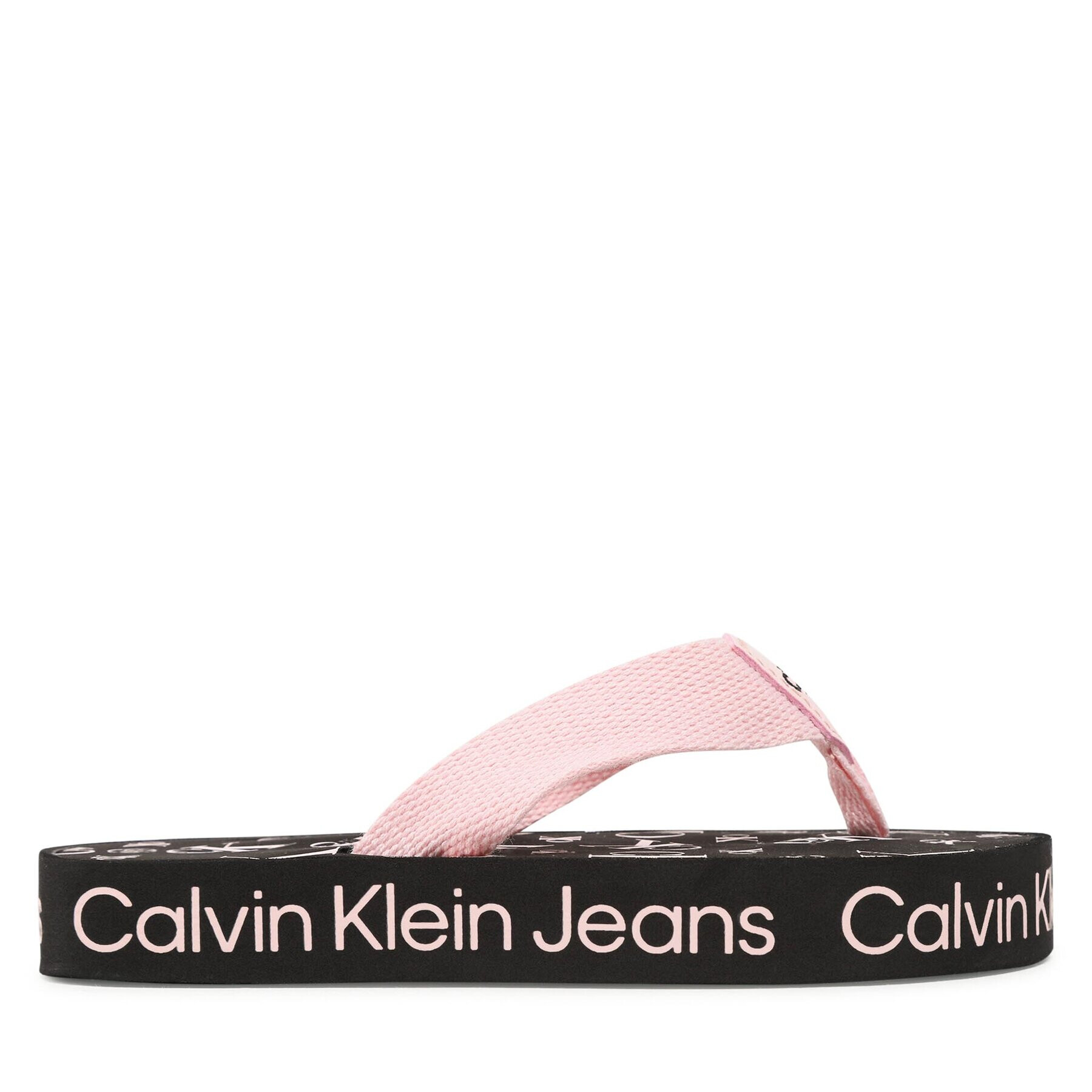 Calvin Klein Jeans Japonke Logo Print Flip Flop V3A8-80520-0058 Roza - Pepit.si