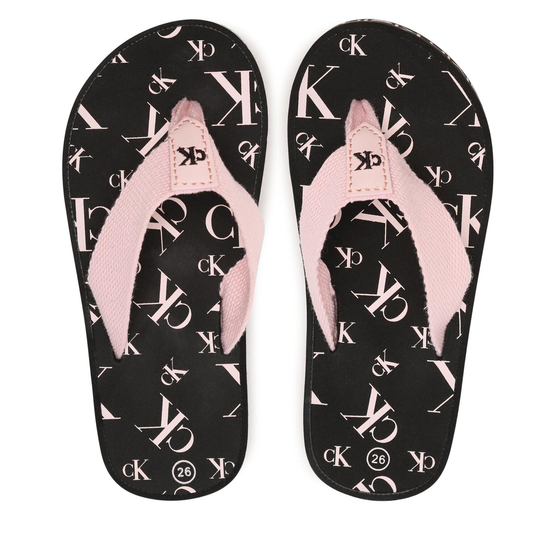 Calvin Klein Jeans Japonke Logo Print Flip Flop V3A8-80520-0058 Roza - Pepit.si