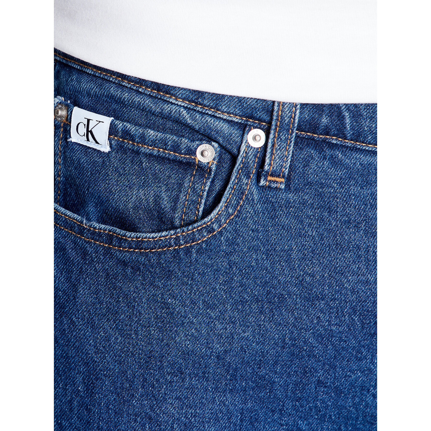 Calvin Klein Jeans Jeans hlače Dad J30J323876 Modra Loose Fit - Pepit.si