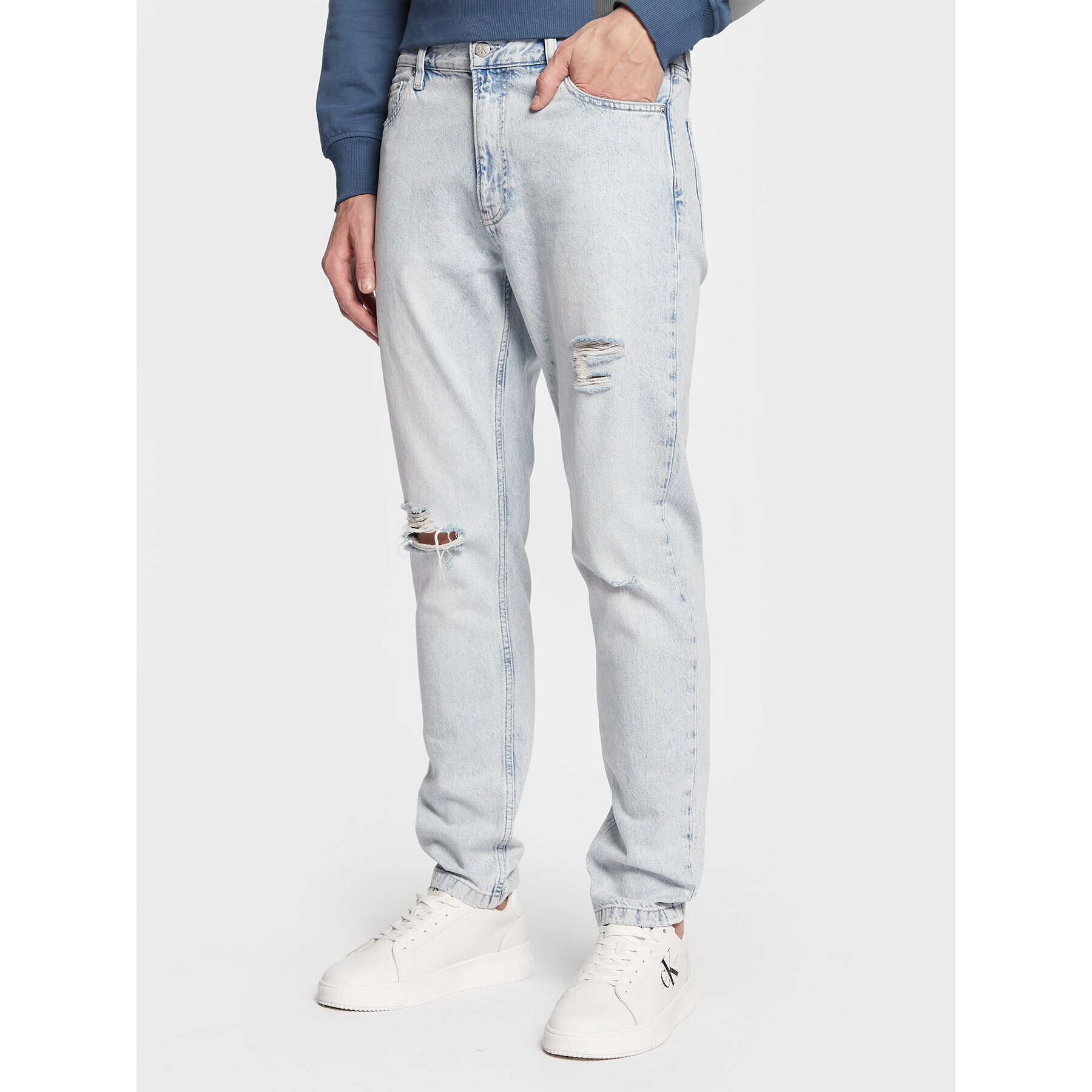 Calvin Klein Jeans Jeans hlače J30J322426 Modra Loose Fit - Pepit.si