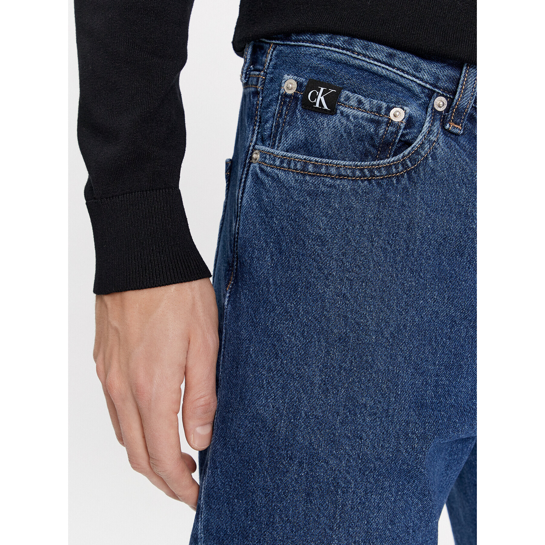 Calvin Klein Jeans Jeans hlače J30J323692 Modra Relaxed Fit - Pepit.si