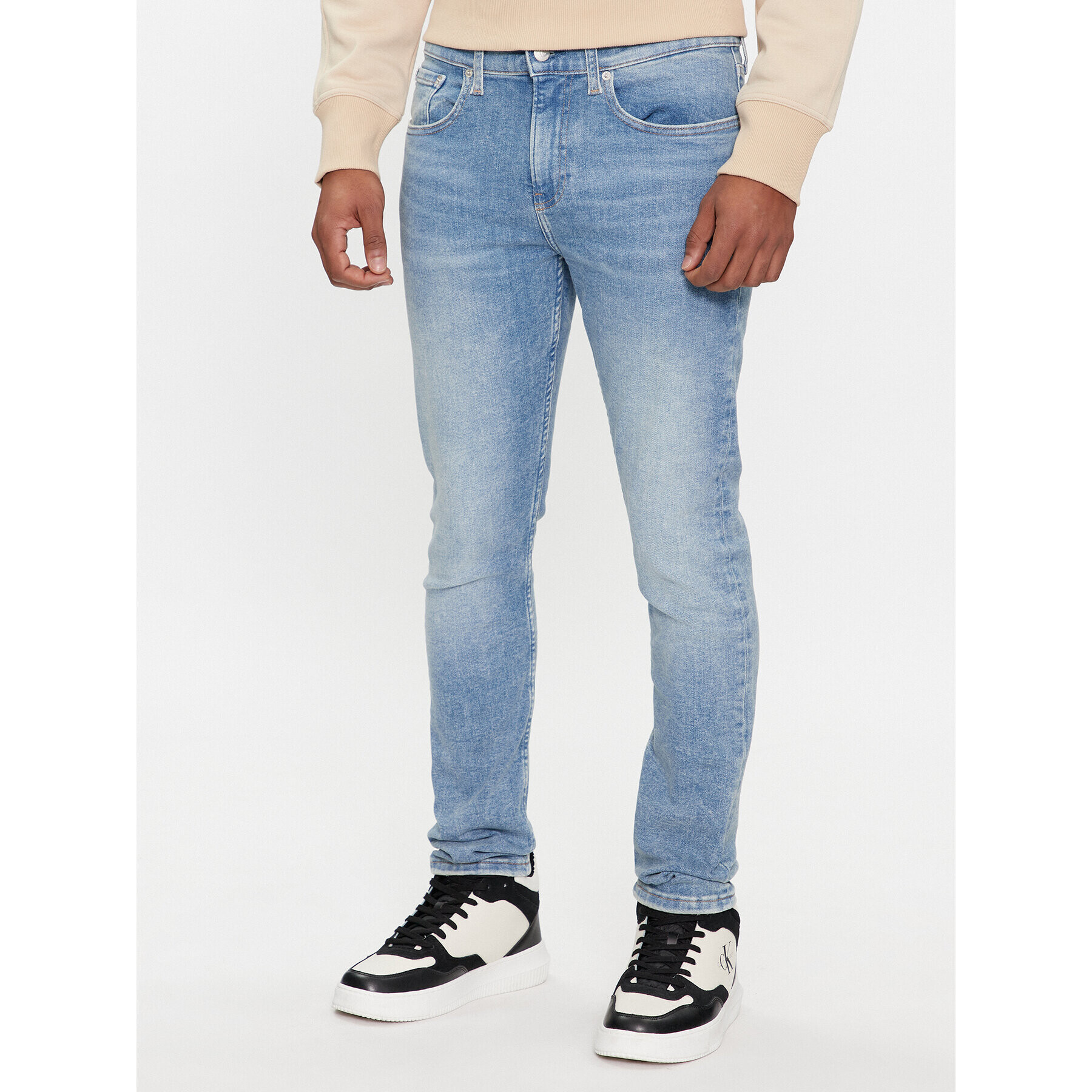 Calvin Klein Jeans Jeans hlače J30J324585 Modra Skinny Fit - Pepit.si